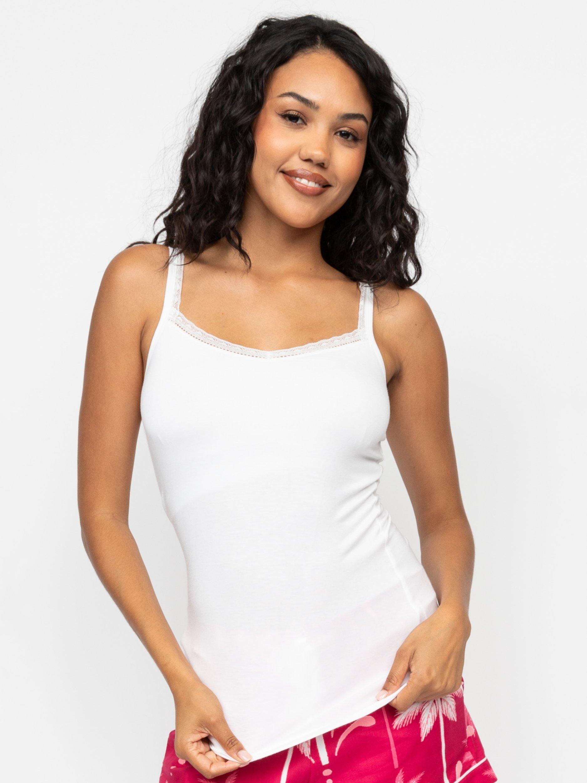 Product image 1 of 4, which shows Cyberjammies Kayla Hidden Support Vest Top, White, 6