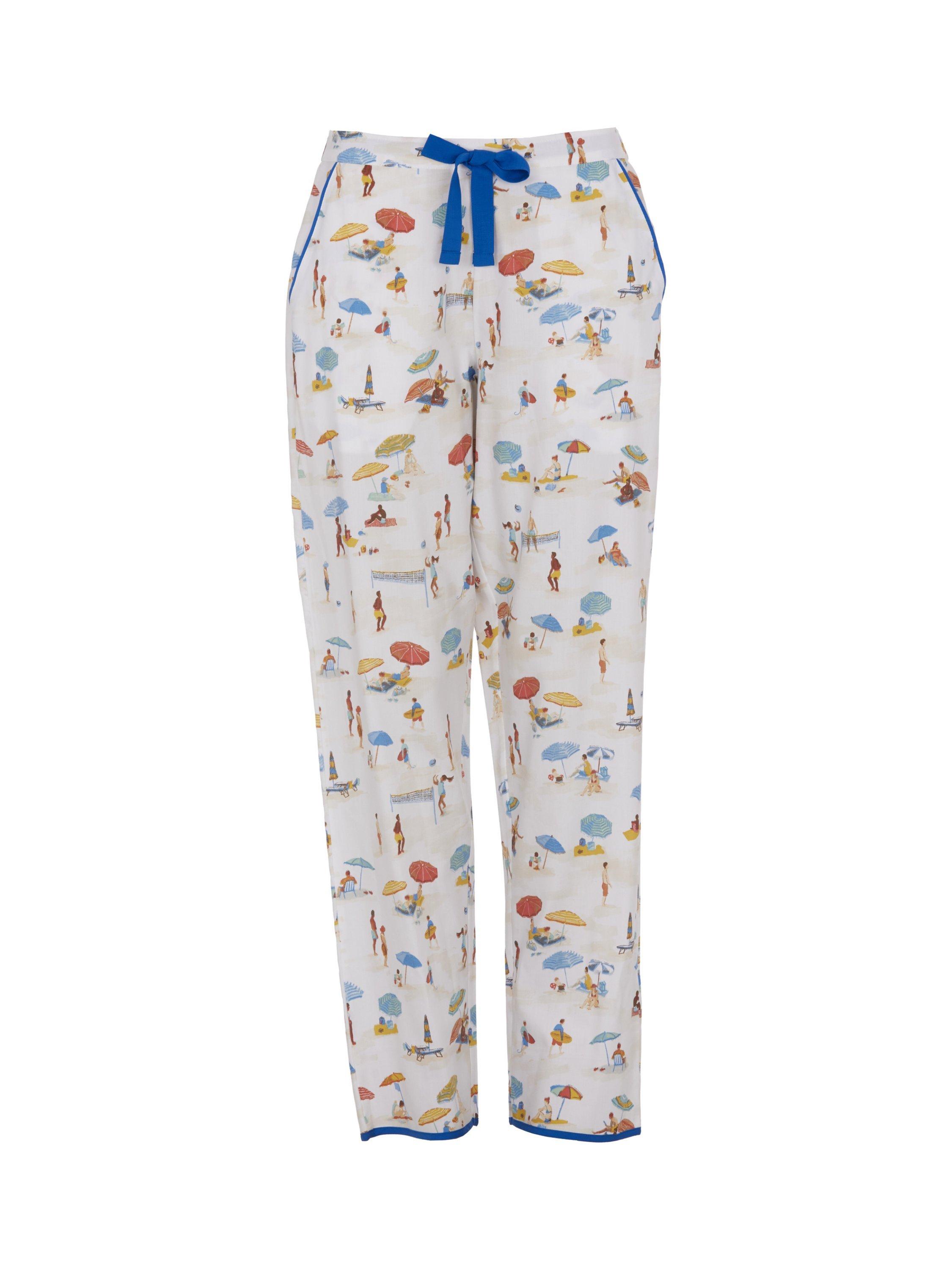 Product image 4 of 4, which shows Cyberjammies Sandy Beachscape Pyjama Bottoms, Cream, 6