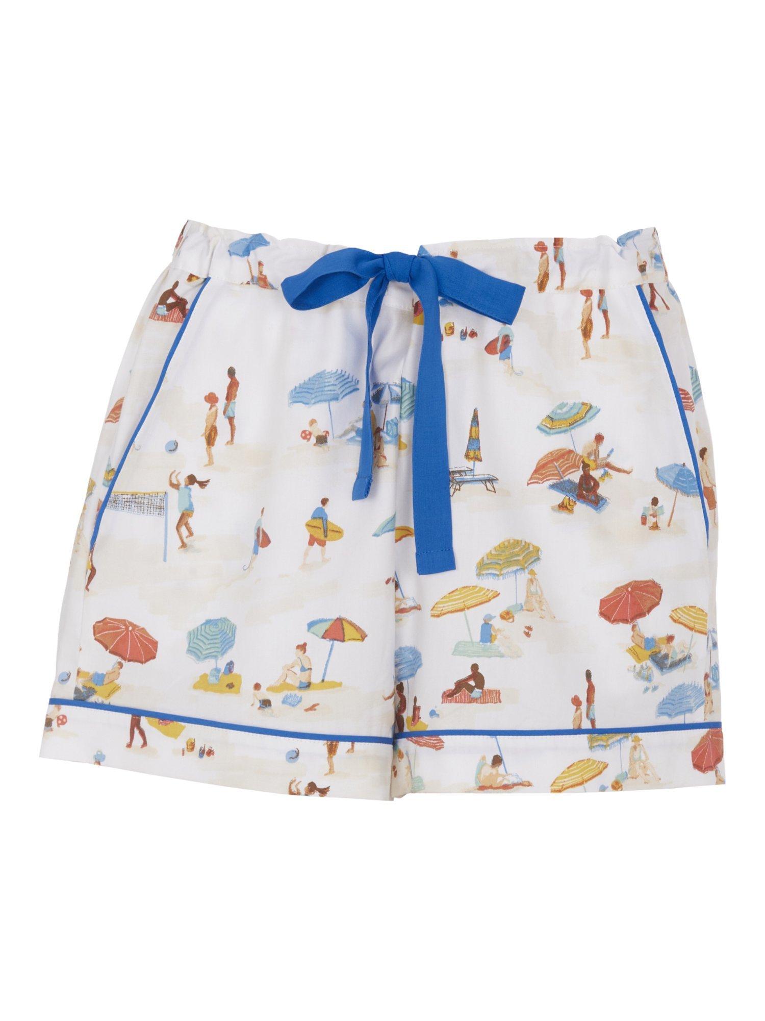 Product image 3 of 3, which shows Cyberjammies Sandy Beach Pyjama Shorts, Cream, 6
