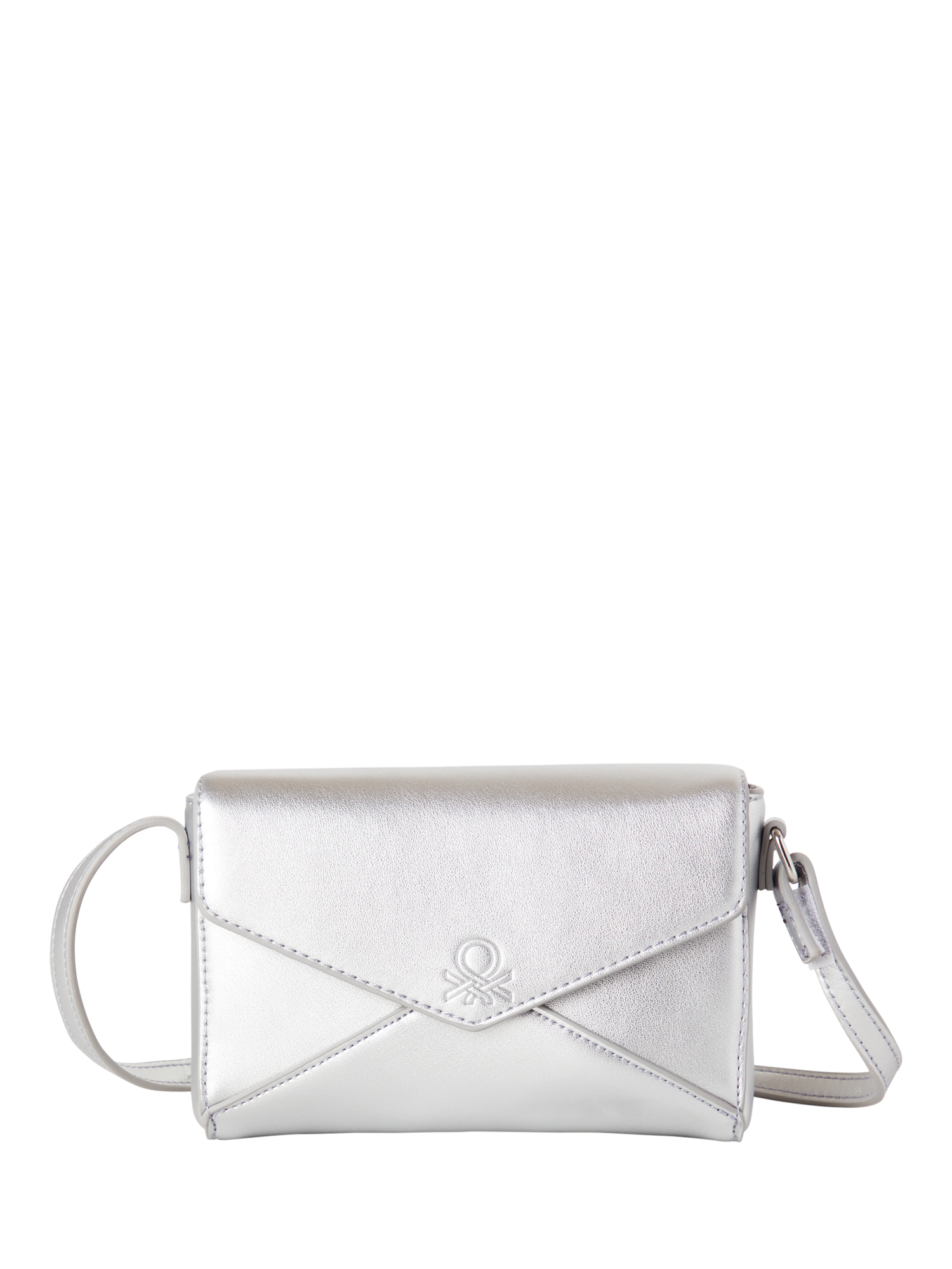 Benetton Kids' Flapover Crossbody Bag, Silver