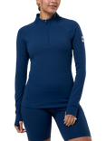 Gym+Coffee Relentless Quarter Zip Sports Top, Petrol Blue