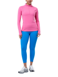 Gym+Coffee Relentless Slim Fit 1/4 Quarter Zip Midlayer Top, Pink