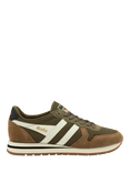 Gola Classics Daytona Chute Lace Up Trainers, Khaki/Tobacco/White