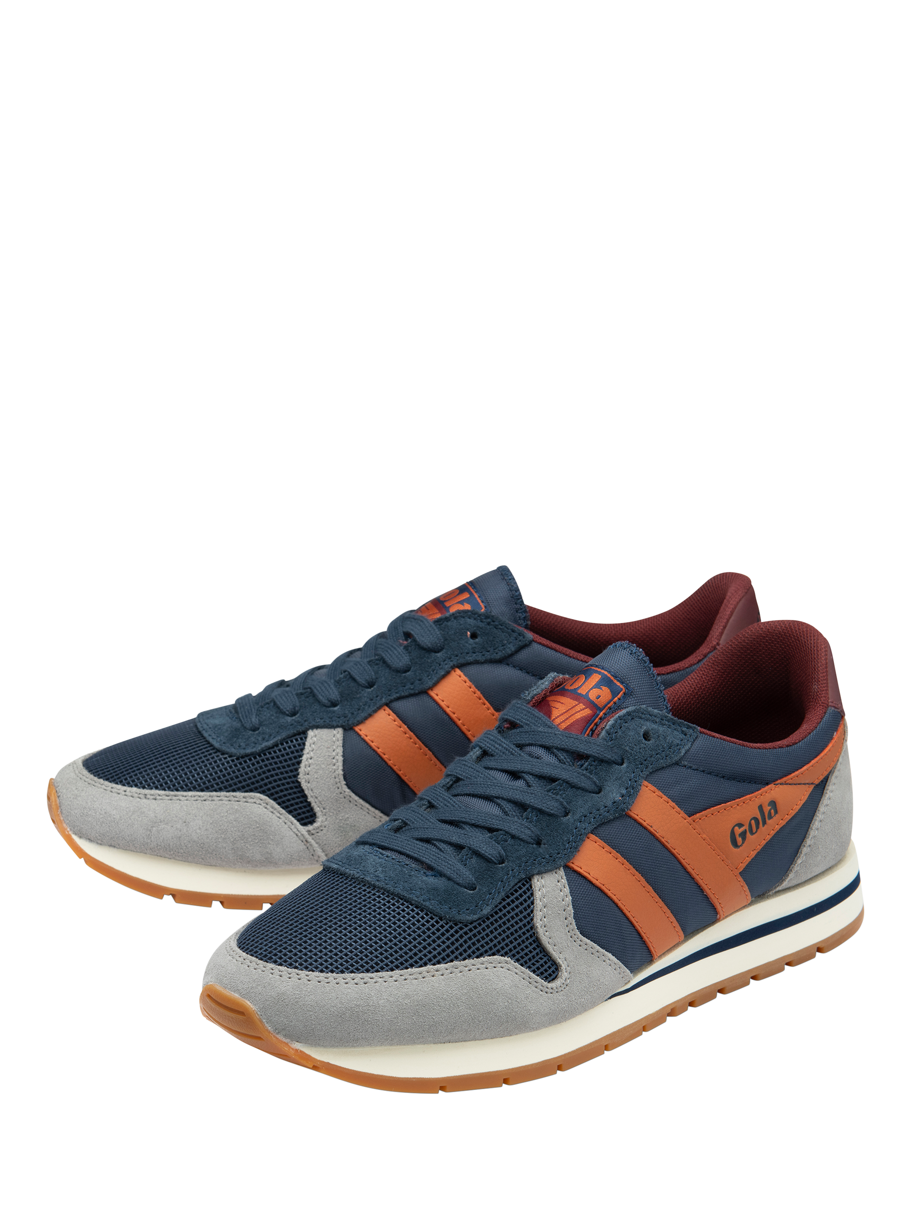 Product image 3 of 5, which shows Gola Classics Daytona Trainers Lace Up Trainers, Navy/Cement/Orange, 8