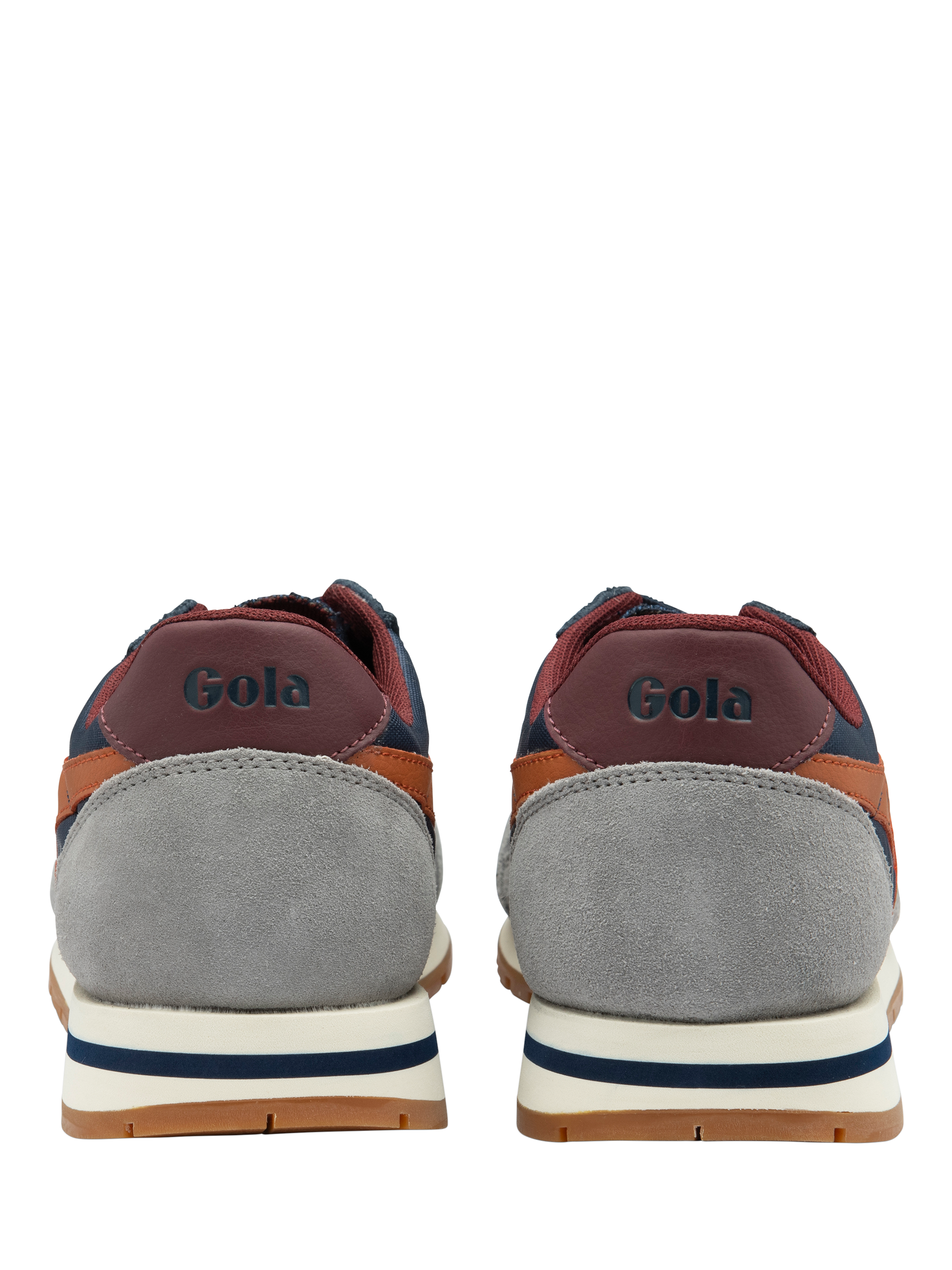 Product image 4 of 5, which shows Gola Classics Daytona Trainers Lace Up Trainers, Navy/Cement/Orange, 8
