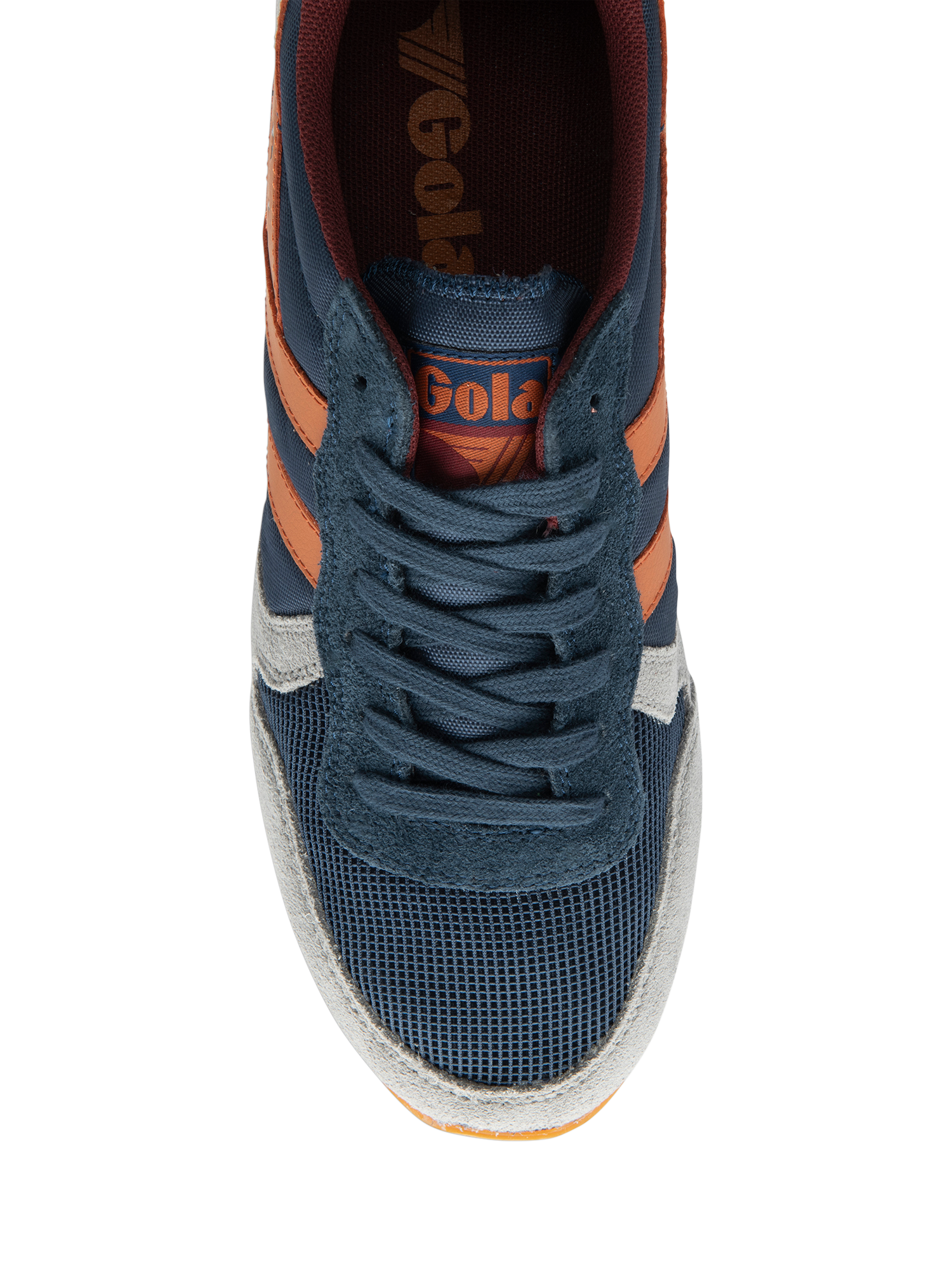 Product image 5 of 5, which shows Gola Classics Daytona Trainers Lace Up Trainers, Navy/Cement/Orange, 8