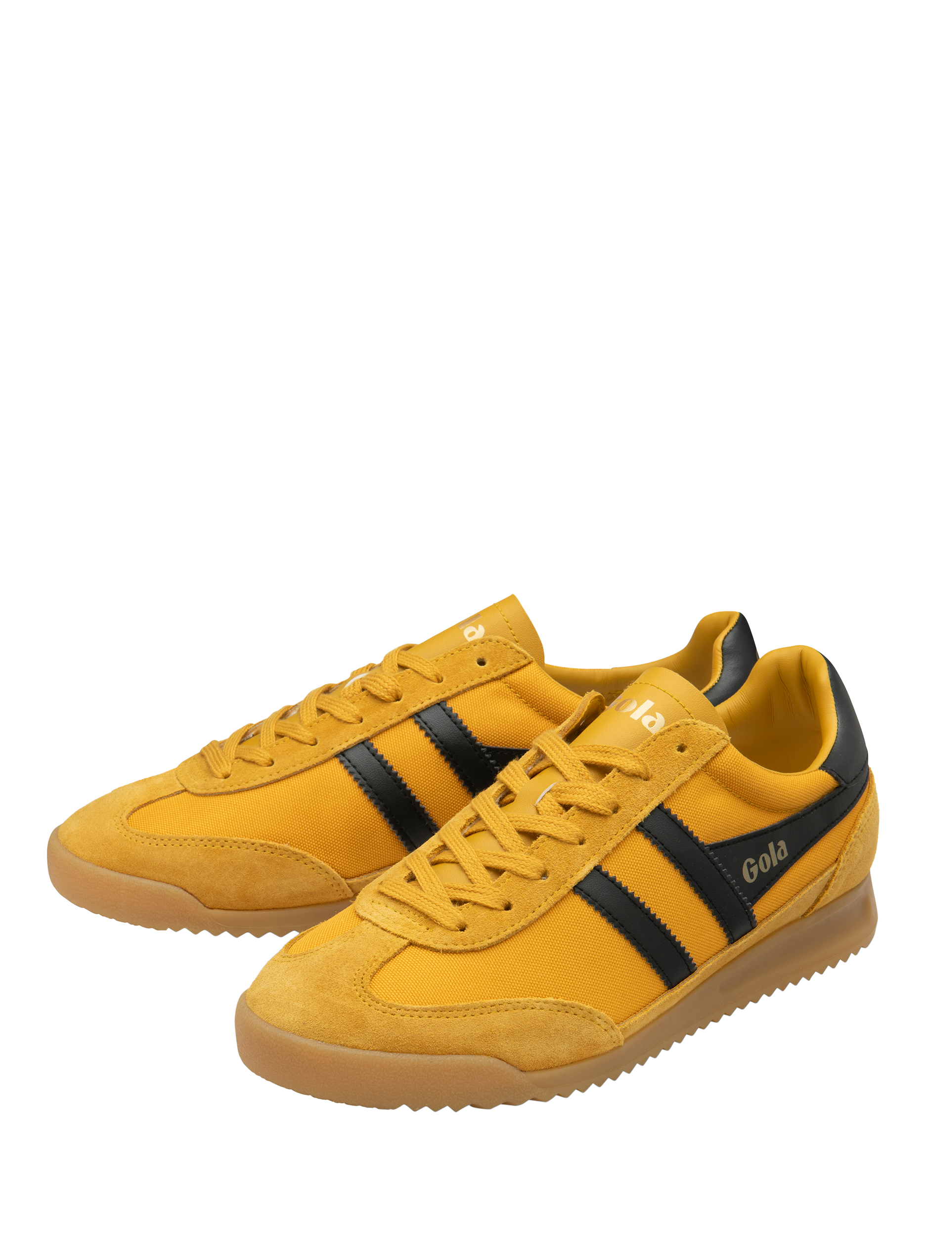 Product image 3 of 5, which shows Gola Classics Tornado Lace Up Trainers, Sun/Black, 6