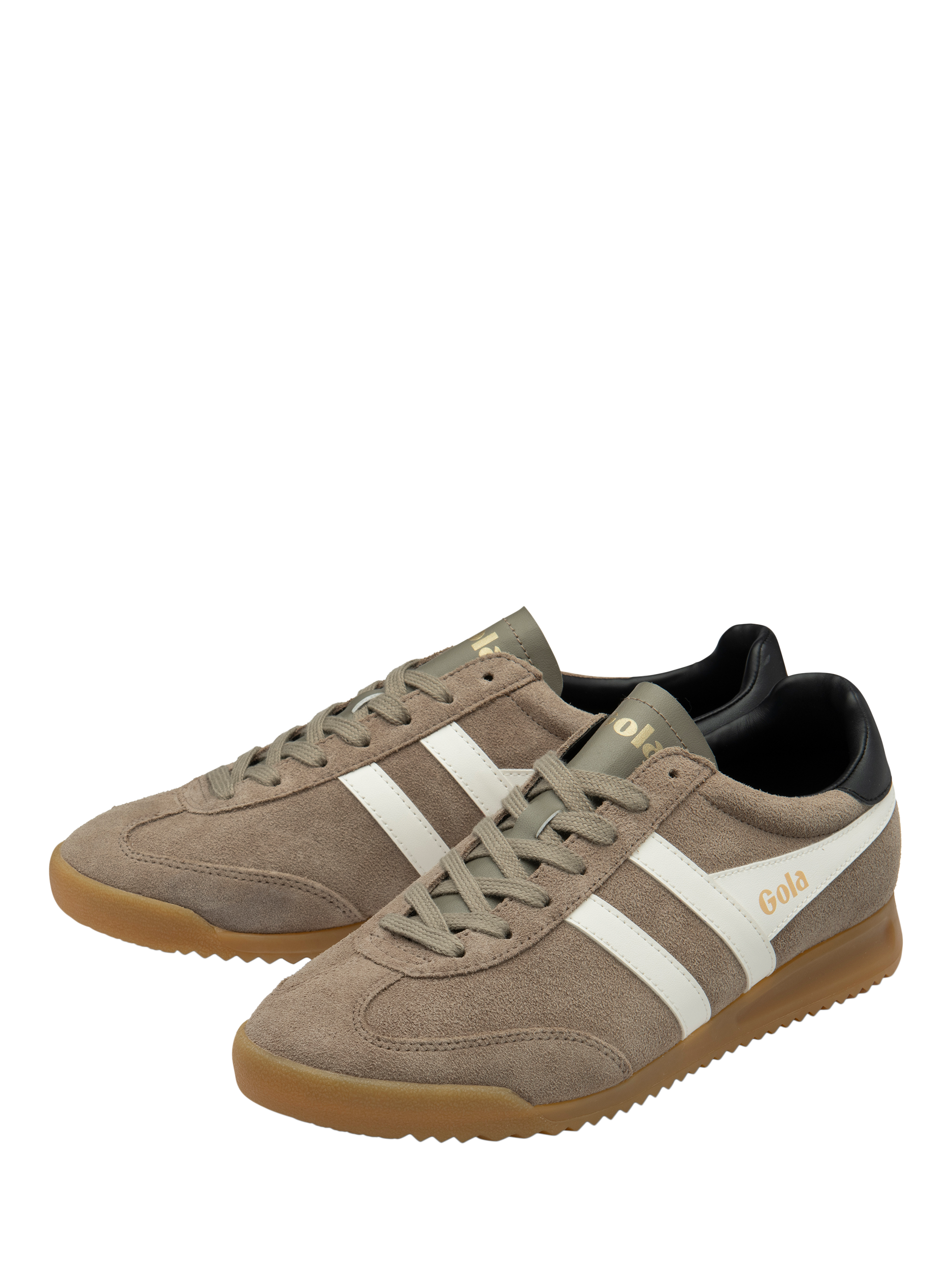 Product image 3 of 5, which shows Gola Torpedo Suede Trainers, Rhino/Off White, 6