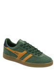 Gola Viper Leather Trainers, Evergreen/Sun/Navy