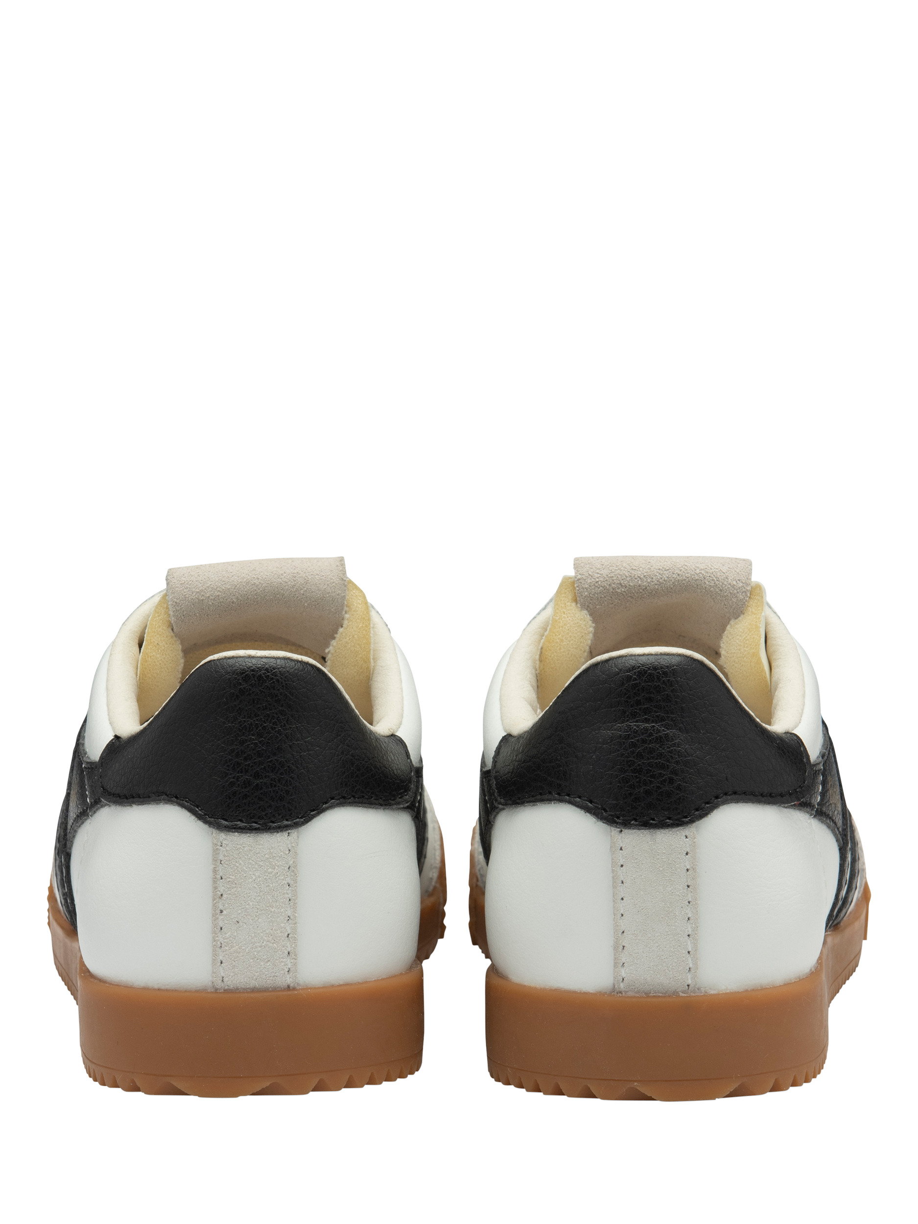 Product image 4 of 5, which shows Gola Kids' Elan Leather Sports Trainers, White/Black, 8 Jnr