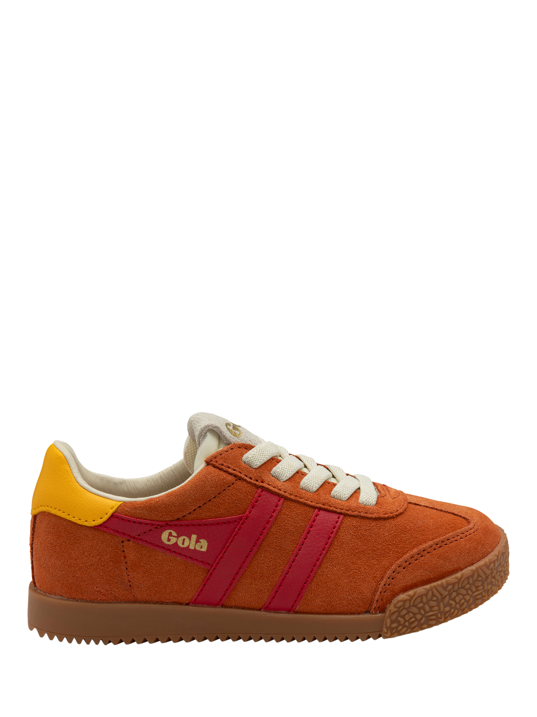 Product image 1 of 5, which shows Gola Kids' Elan Trainers, Moody Orange/Red, 1