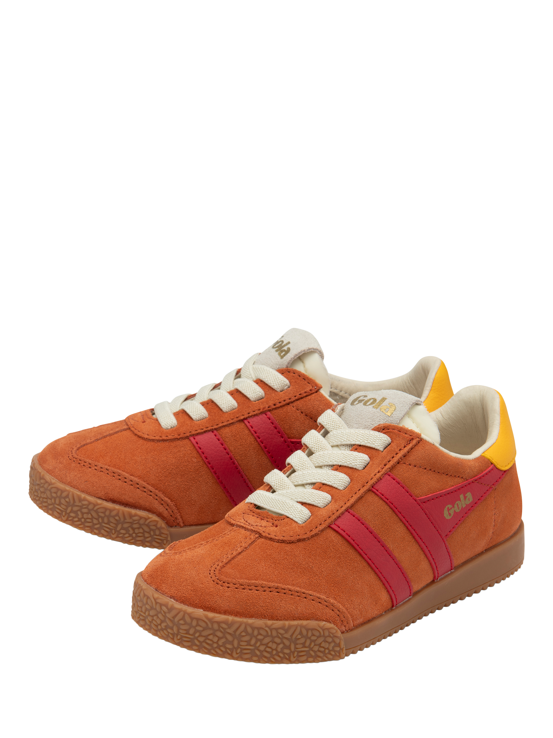 Product image 3 of 5, which shows Gola Kids' Elan Trainers, Moody Orange/Red, 1