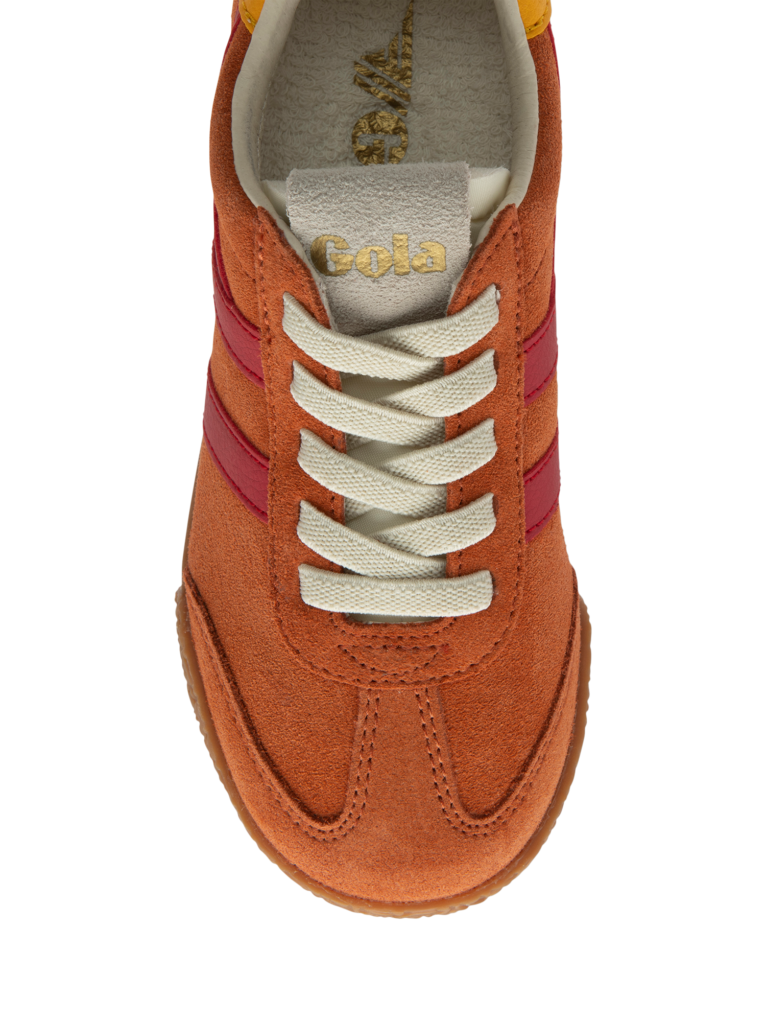 Product image 5 of 5, which shows Gola Kids' Elan Trainers, Moody Orange/Red, 1