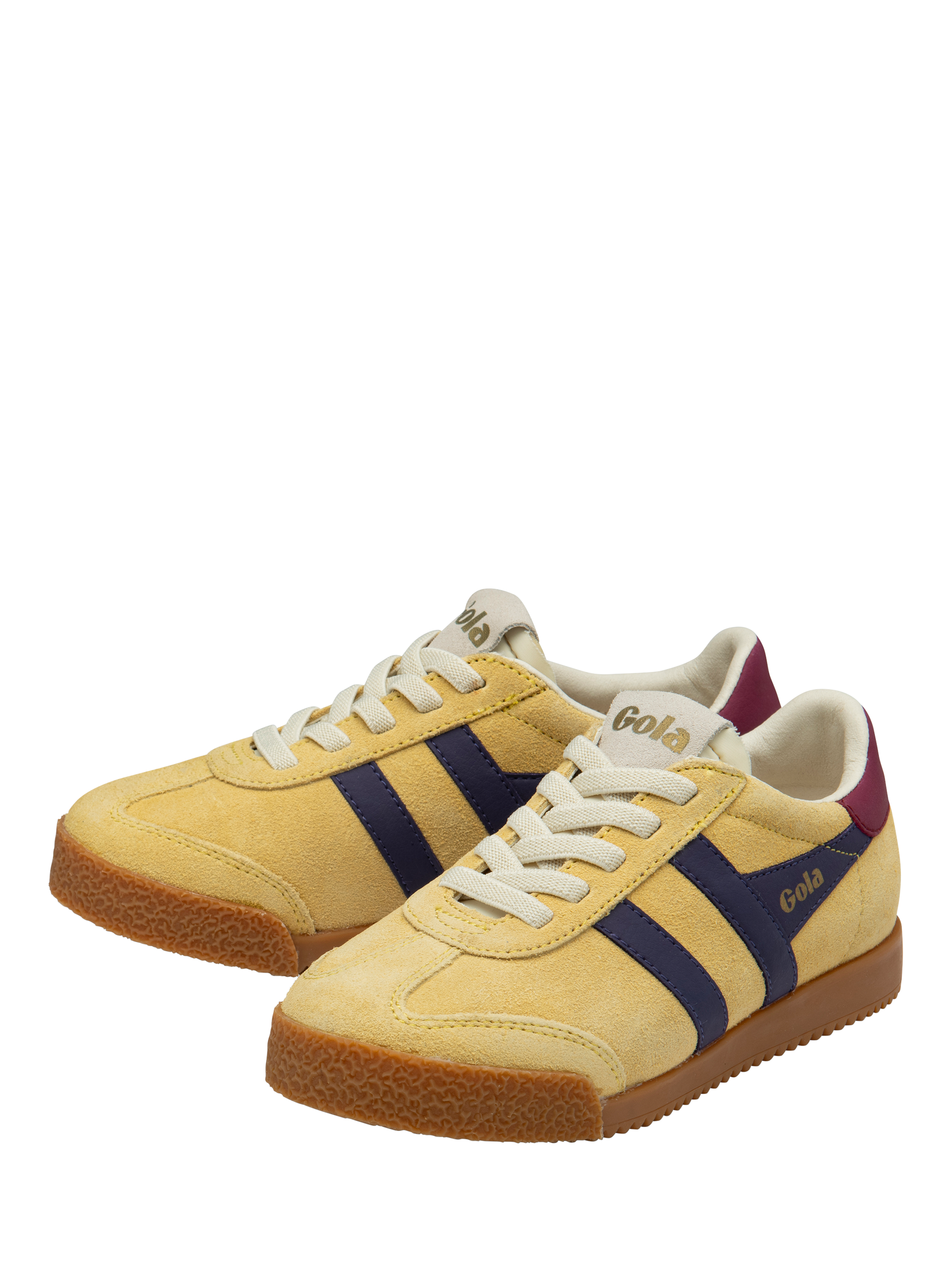Product image 3 of 5, which shows Gola Kids' Elan Trainers, Pollen/Plum/Cerise, 1