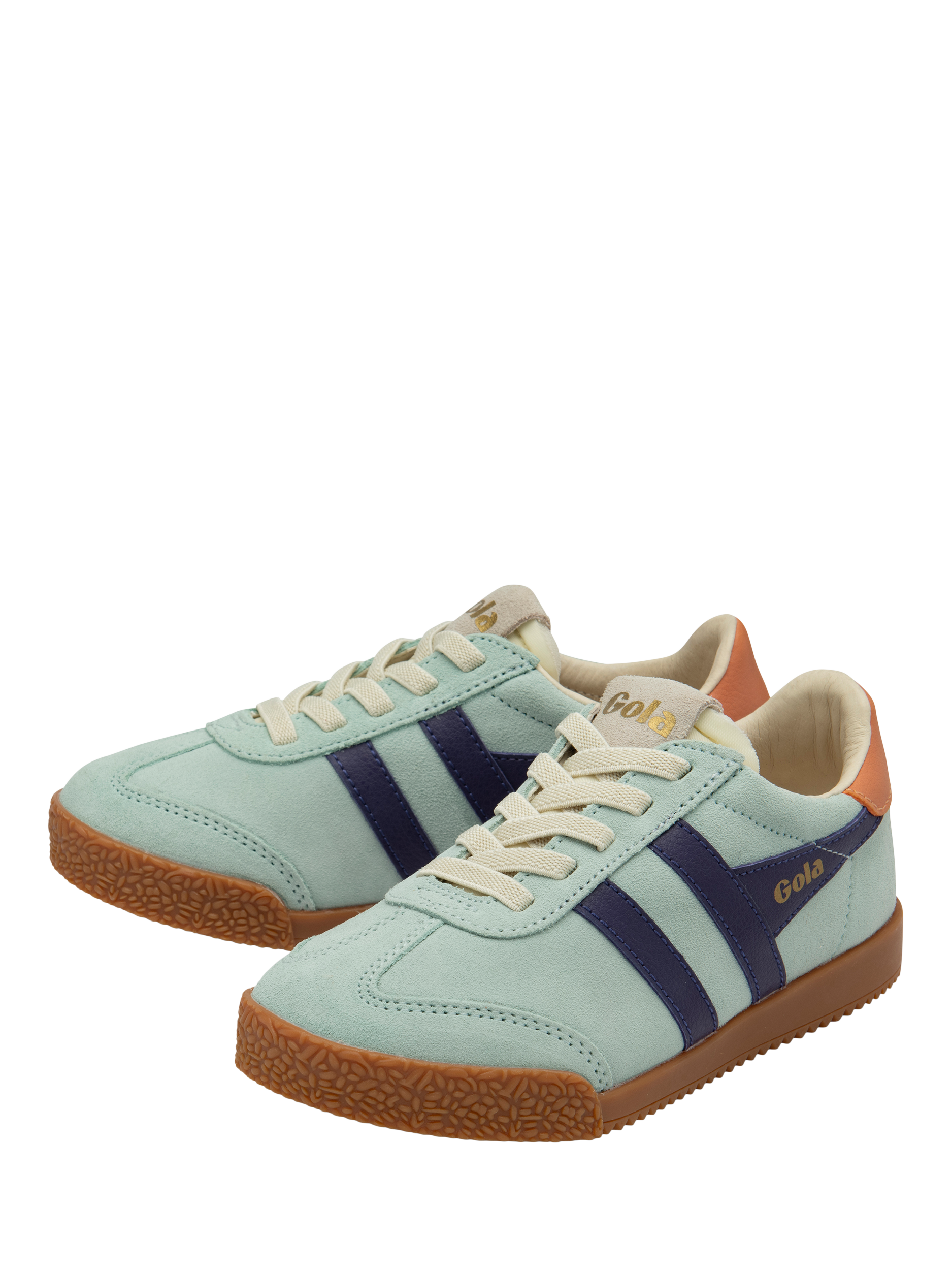 Product image 3 of 5, which shows Gola Kids' Elan Trainers, Surf/Plum/Terracota, 1