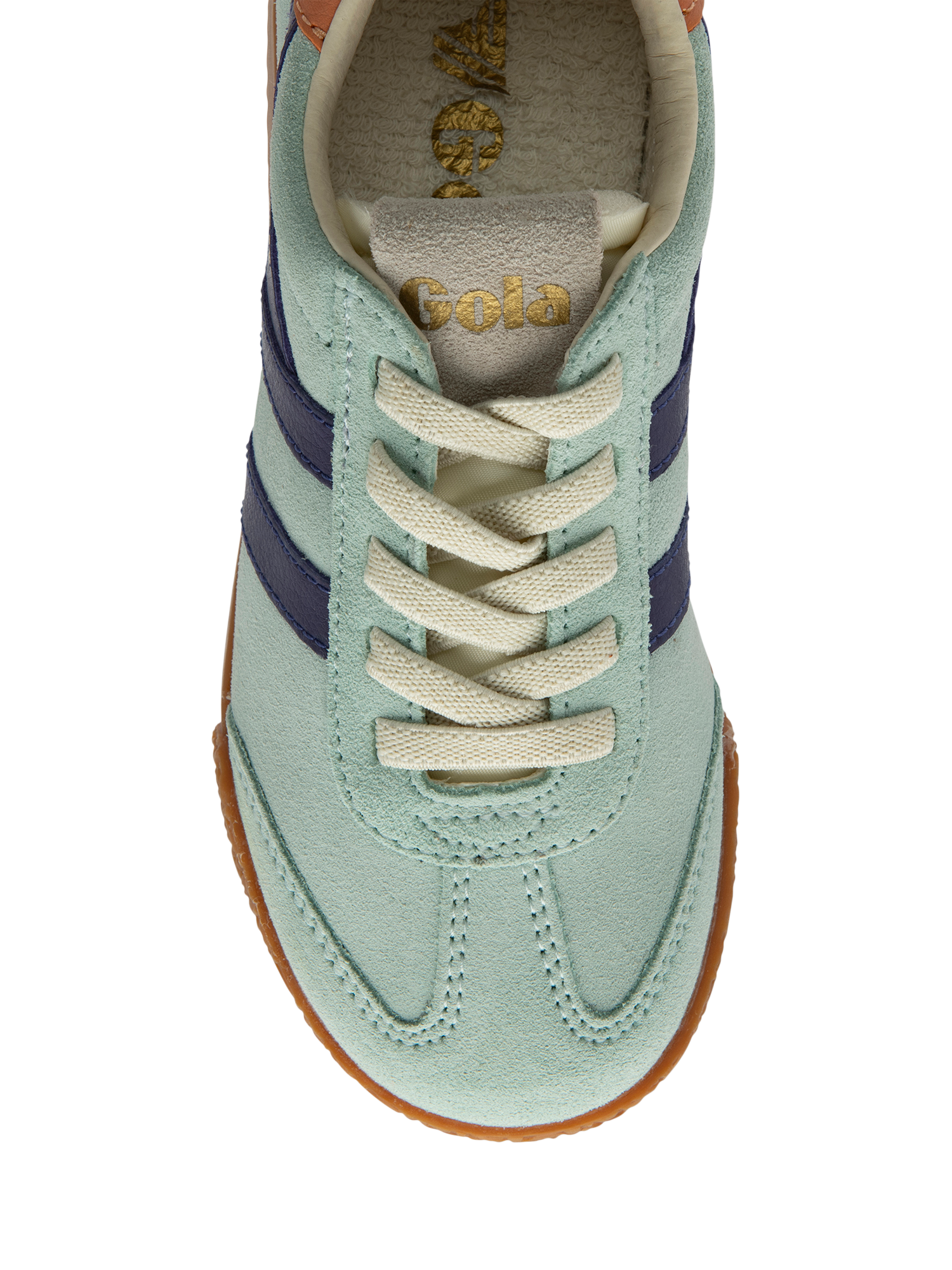 Product image 5 of 5, which shows Gola Kids' Elan Trainers, Surf/Plum/Terracota, 1