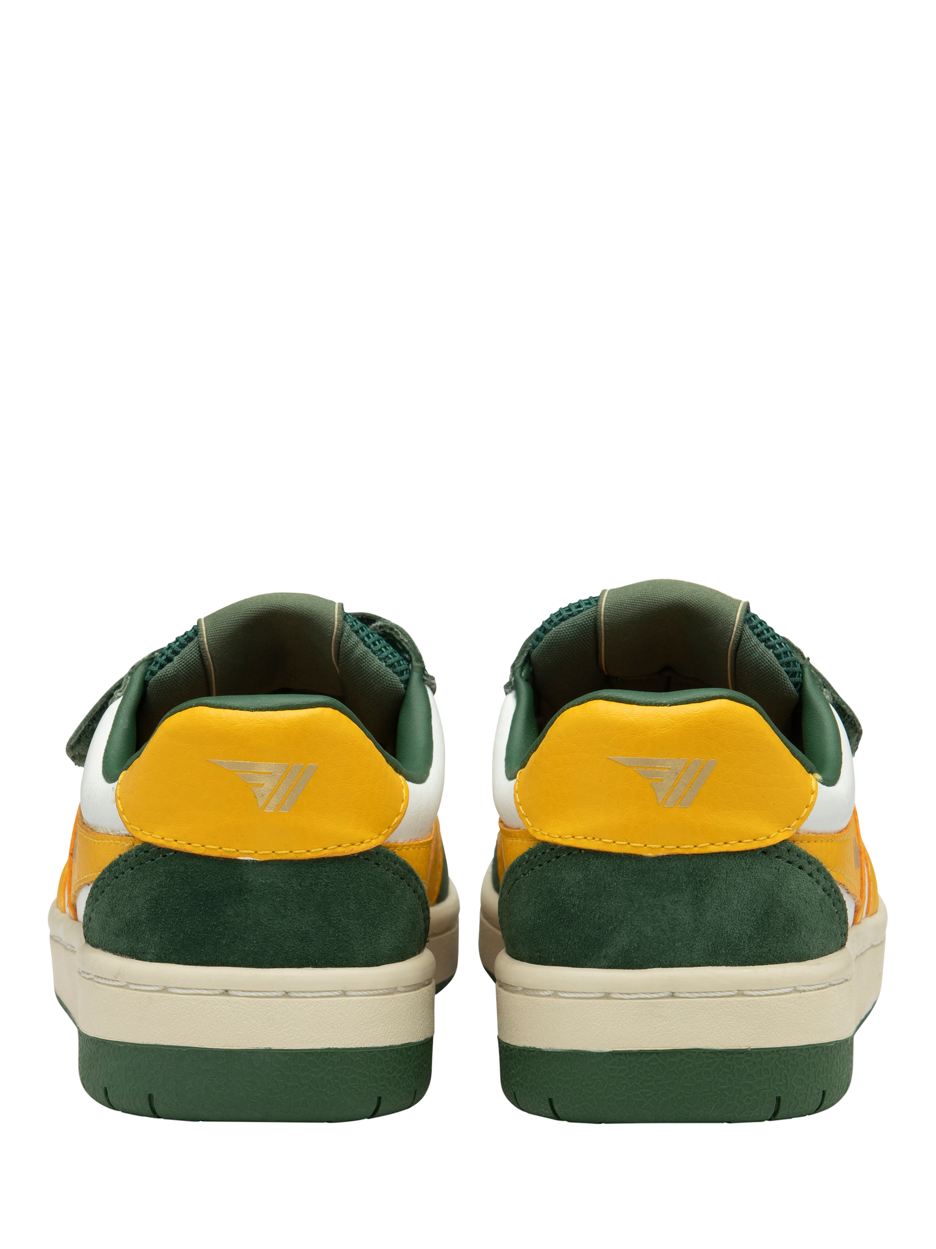 Product image 4 of 5, which shows Gola Kids' Classics Hawk Strap Trainers, White/Evergreen, 1