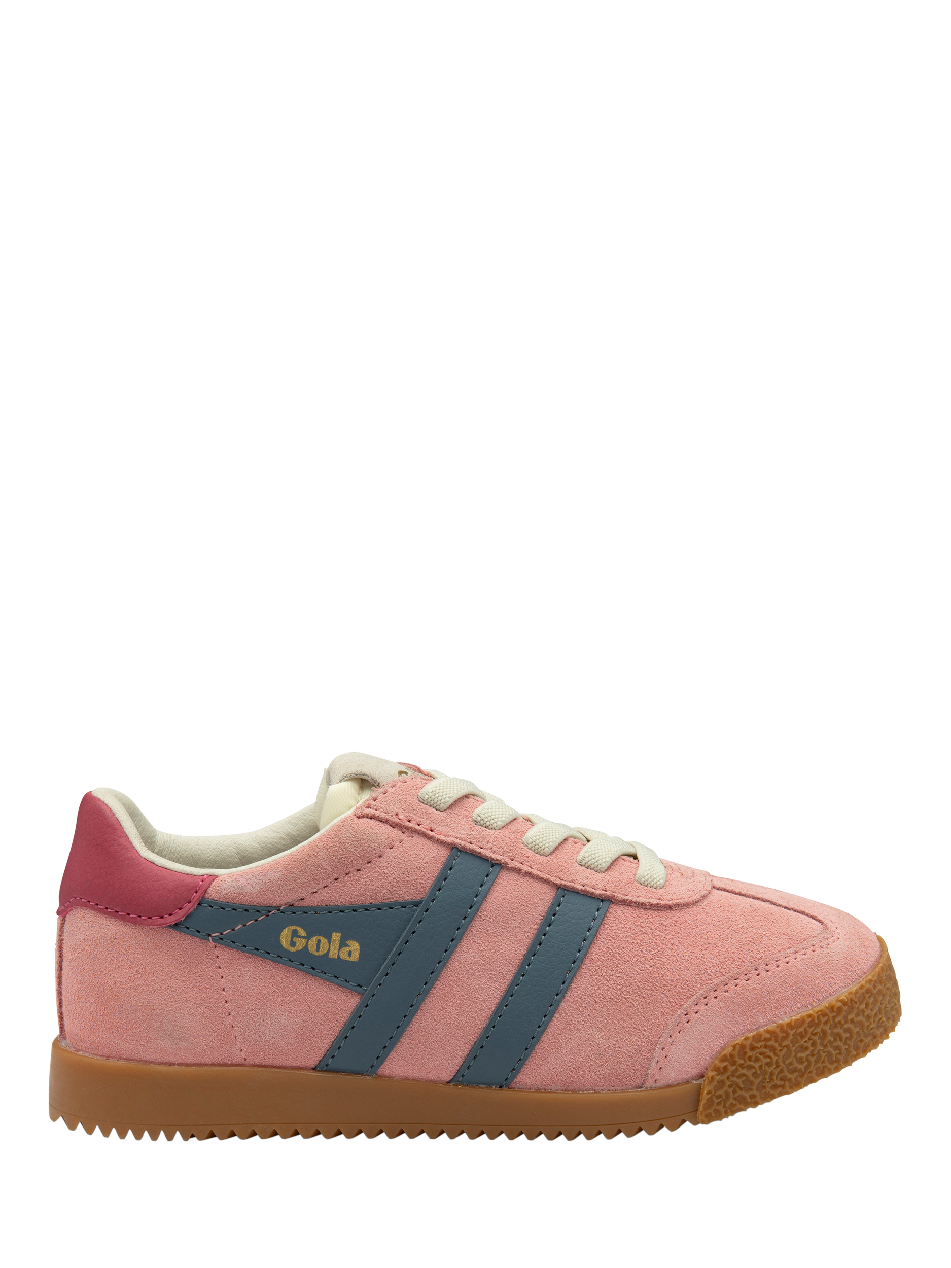 Product image 1 of 5, which shows Gola Kids' Elan Trainers, Coral Pink/Moonlight, 1
