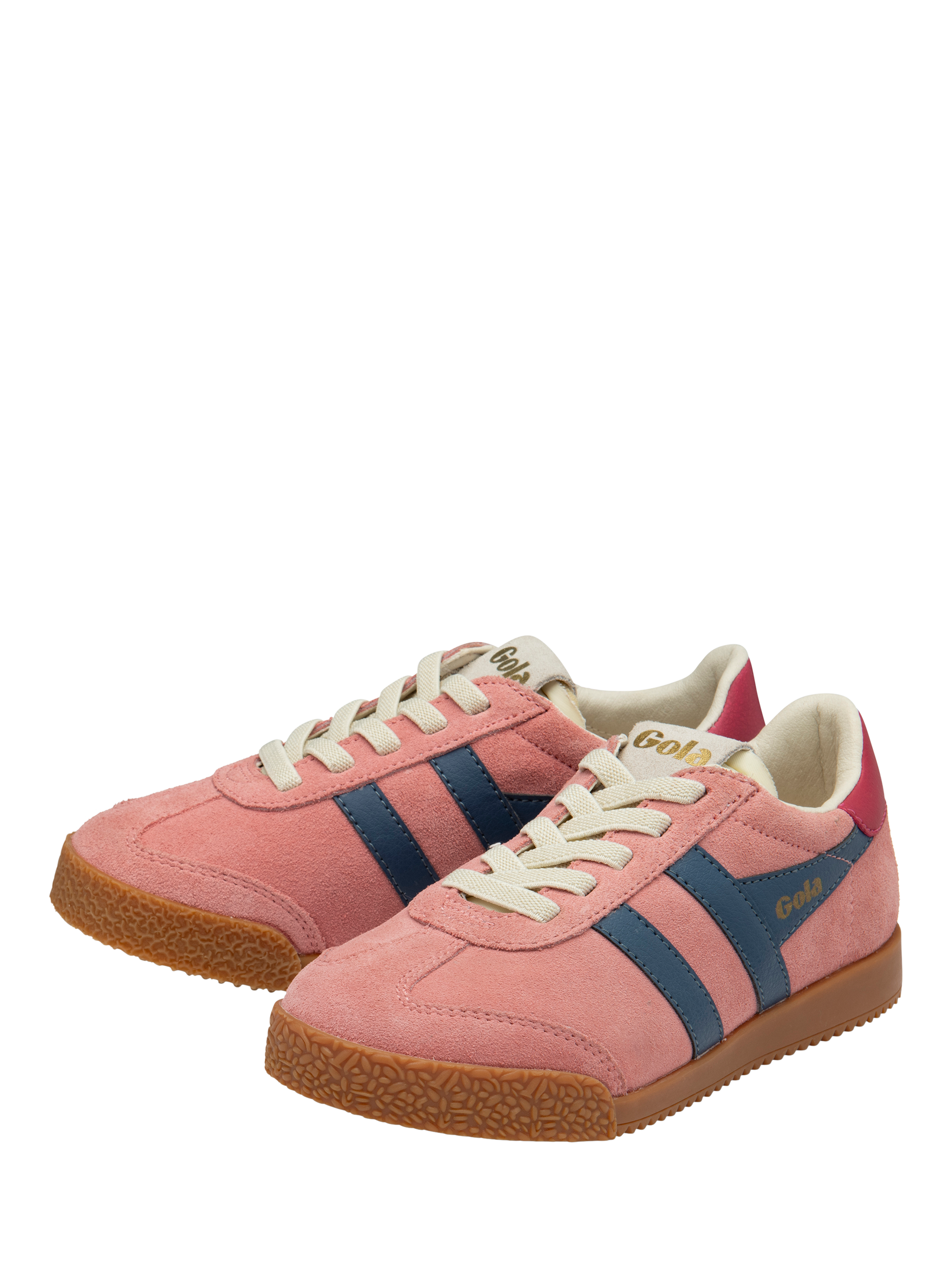 Product image 3 of 5, which shows Gola Kids' Elan Trainers, Coral Pink/Moonlight, 1