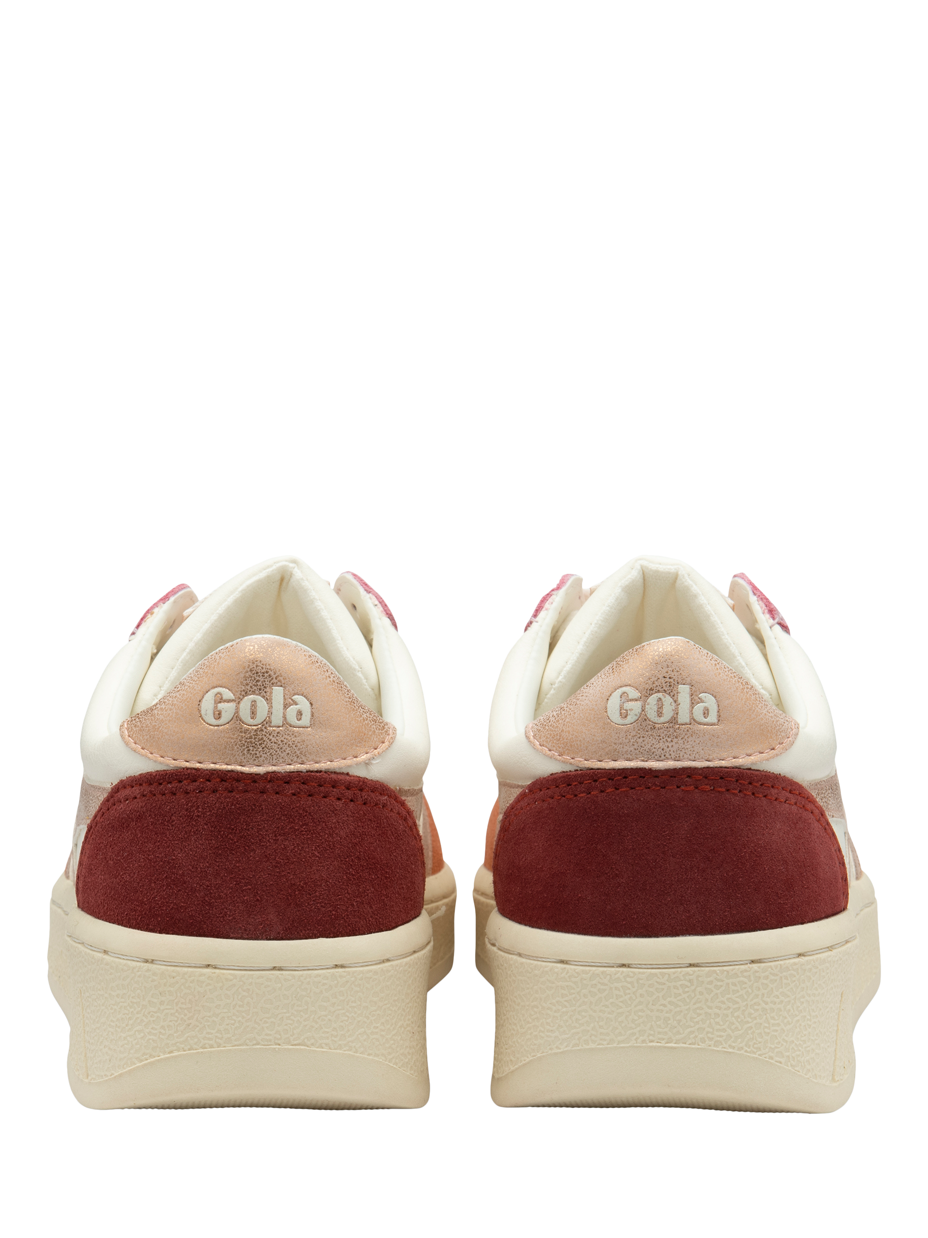 Product image 4 of 5, which shows Gola Classics Grandslam Quadrant Trainers, Off White/Terra/Gold, 4