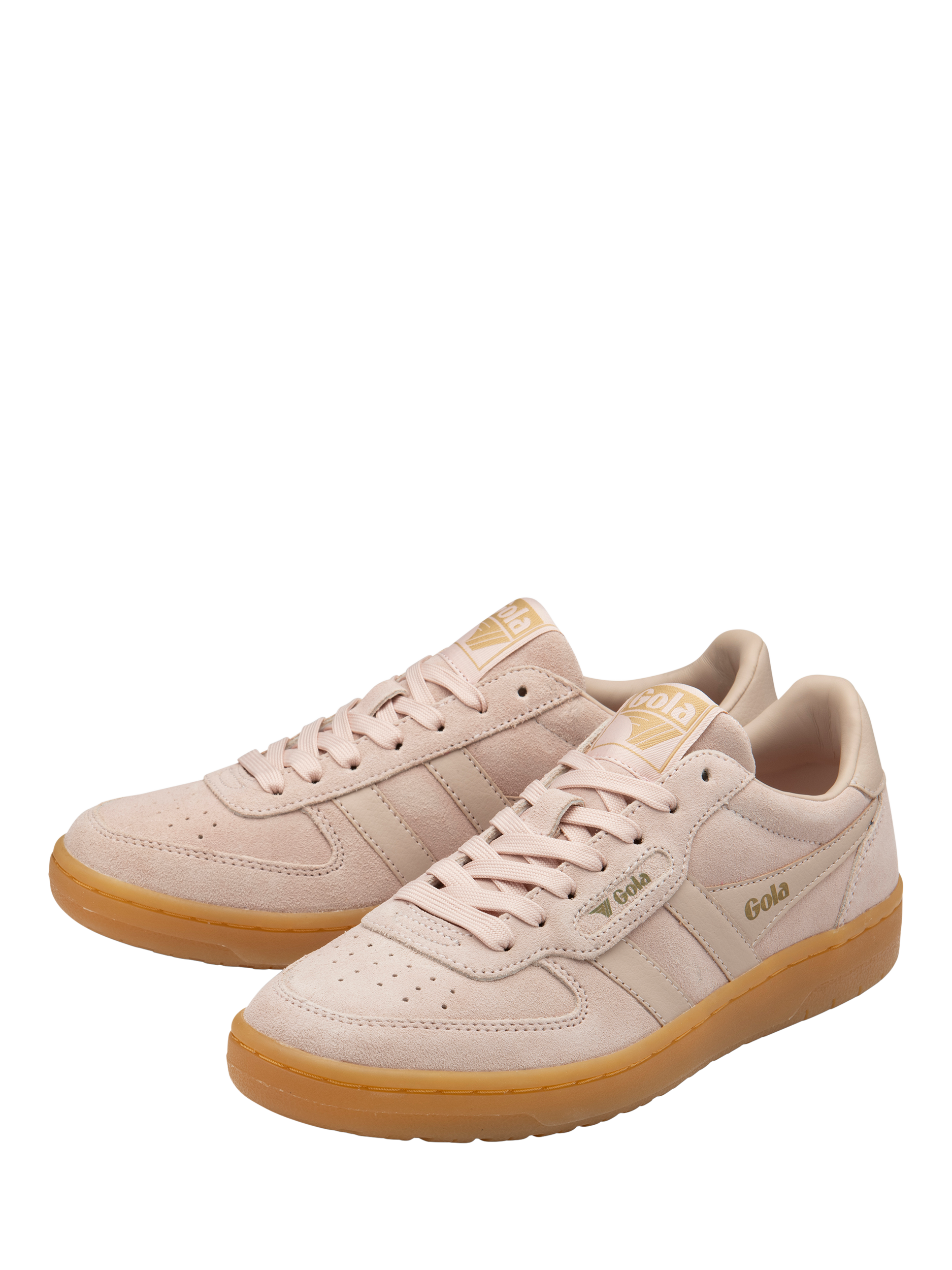 Product image 3 of 5, which shows Gola Classics Hawk Suede '86 Trainers, Rose/Gum, 3