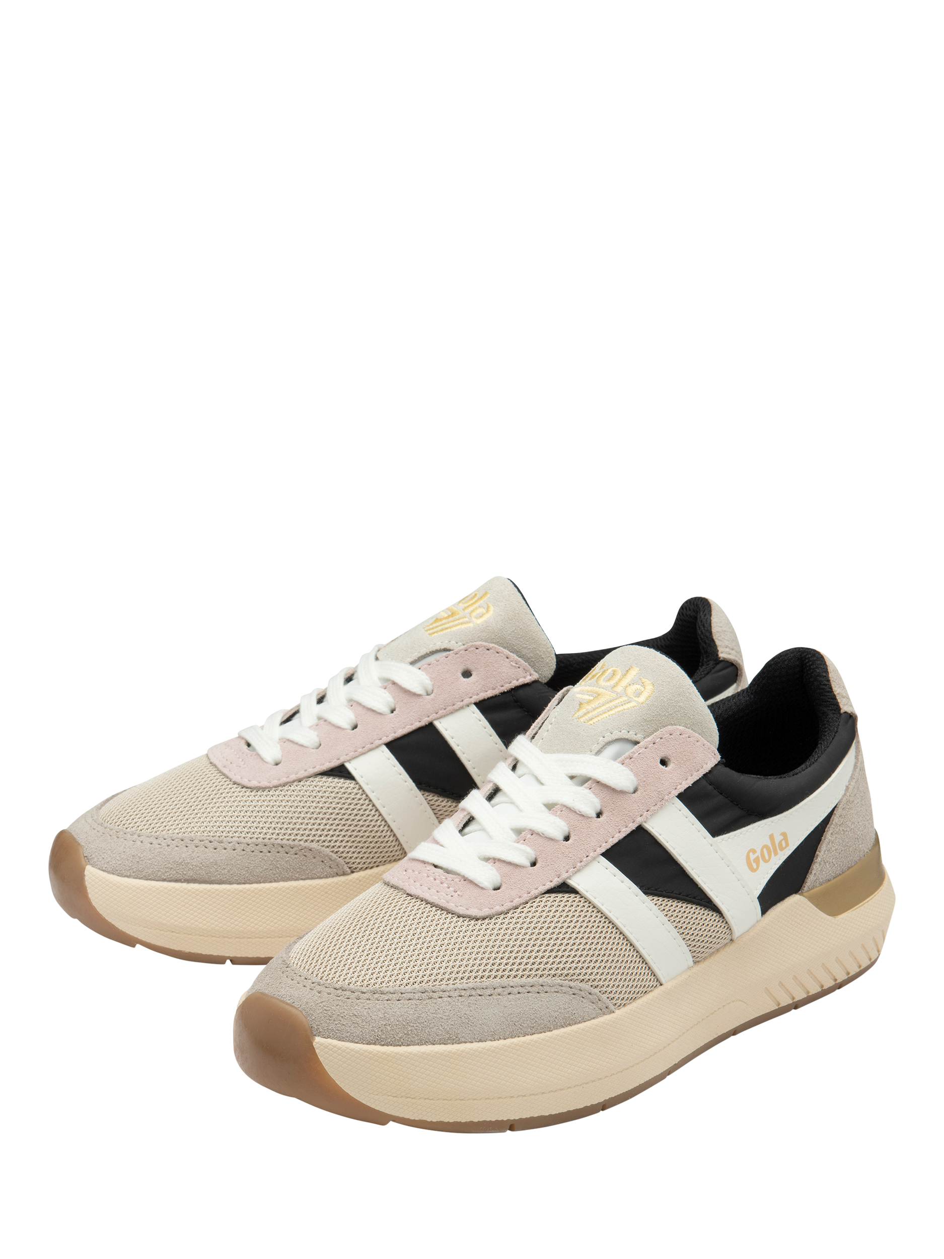 Product image 3 of 5, which shows Gola Classics Raven Trainers, Wheat/Black/Grey, 4