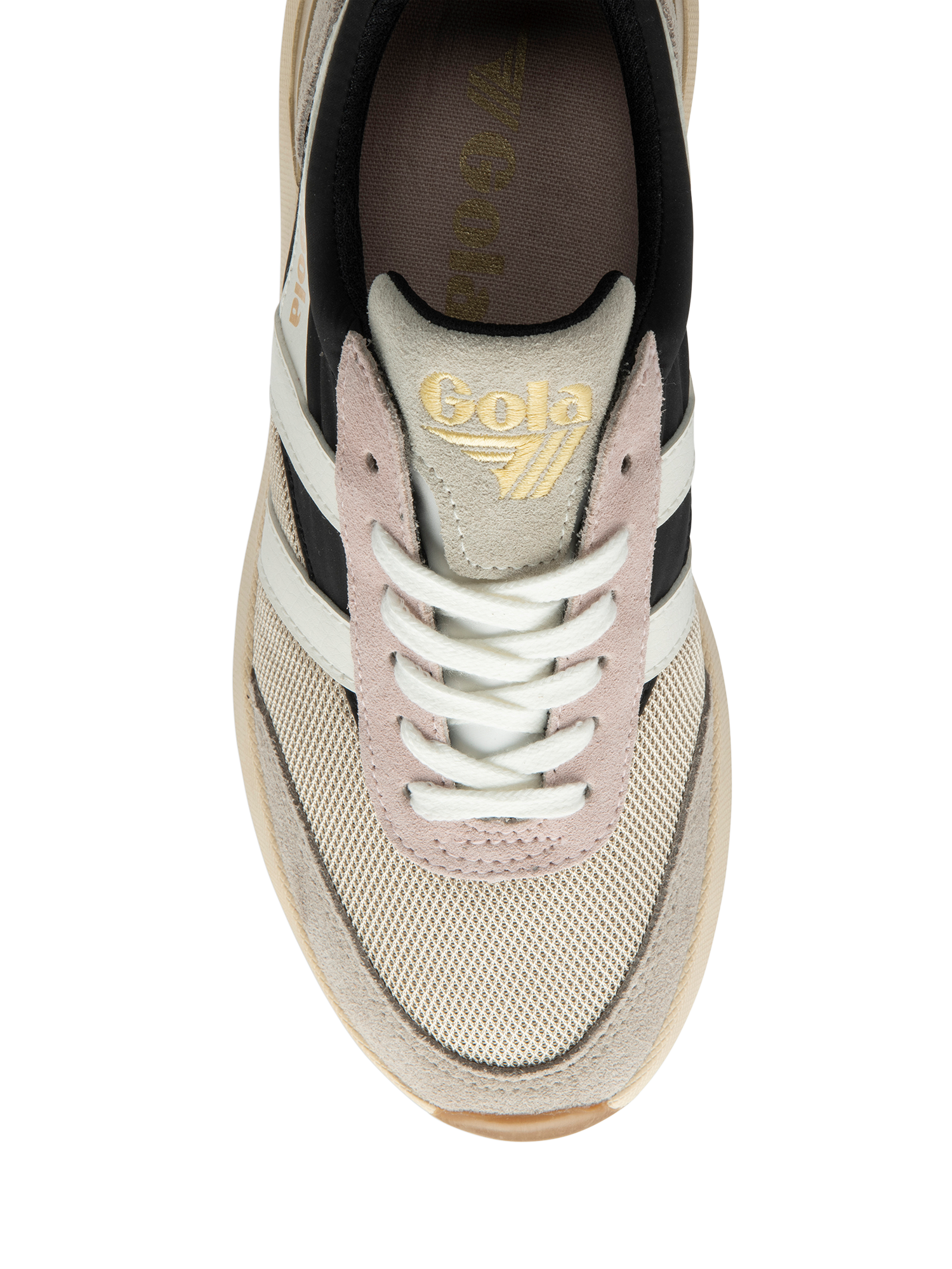 Product image 5 of 5, which shows Gola Classics Raven Trainers, Wheat/Black/Grey, 4