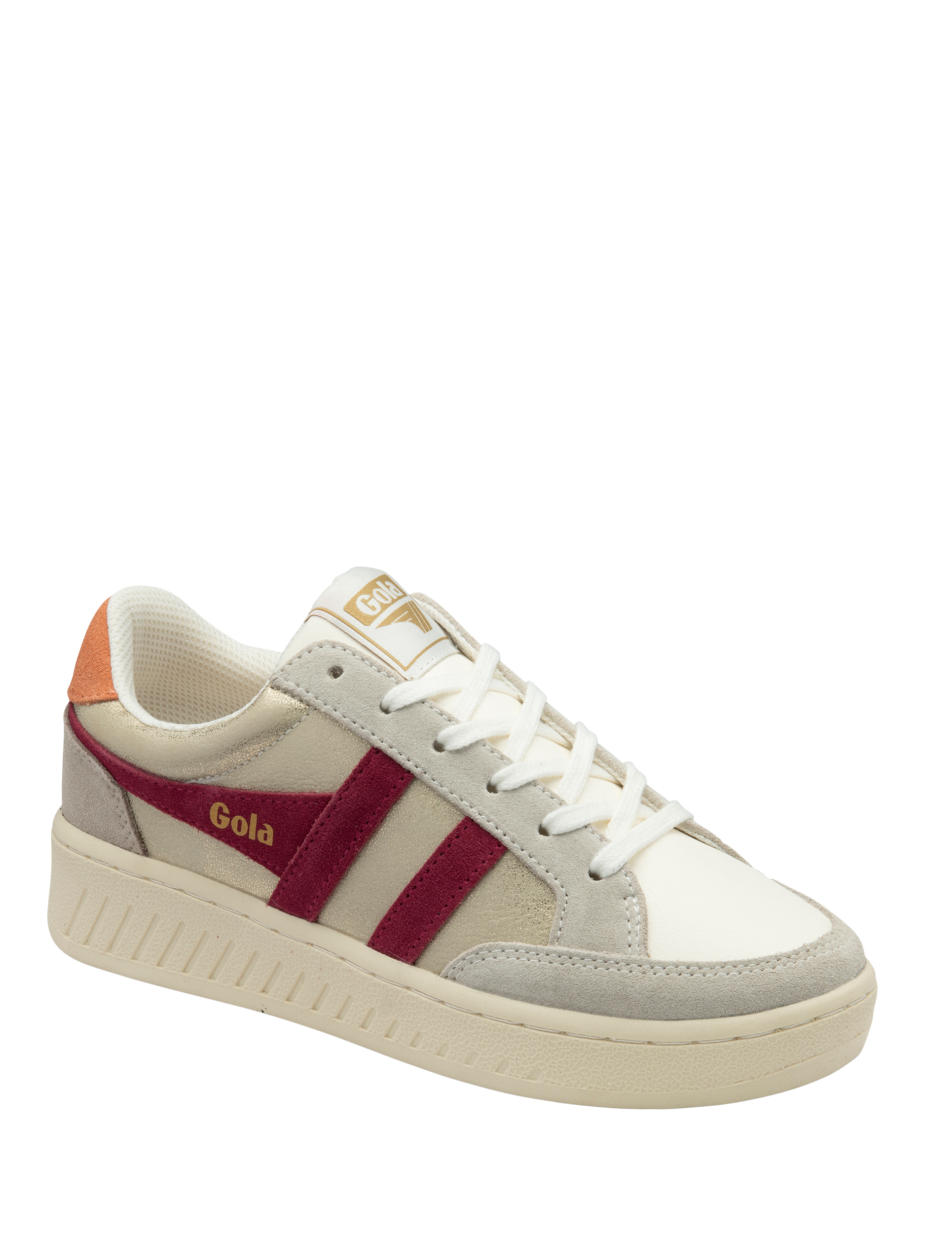 Product image 2 of 5, which shows Gola Classics Superslam Blaze Trainers, Gold/Cerise/Terra, 3