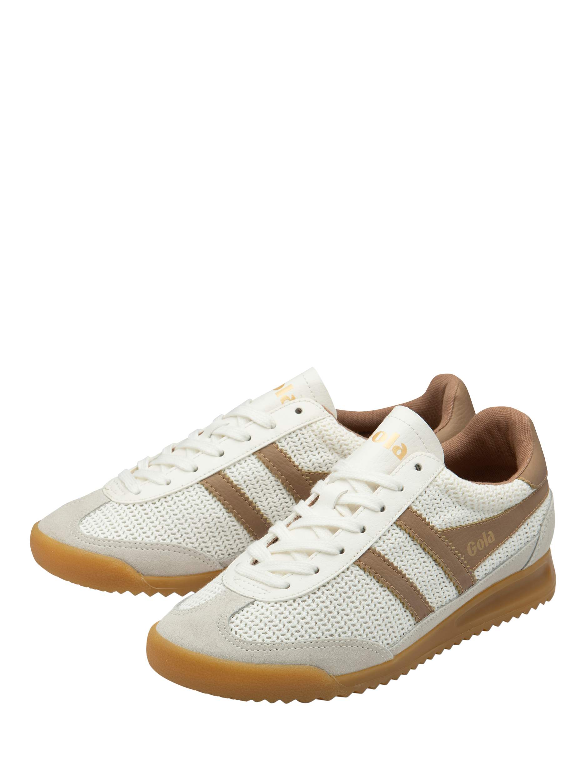 Product image 3 of 5, which shows Gola Classics Tornado Zephyr Trainers, Off White/Caramel, 3