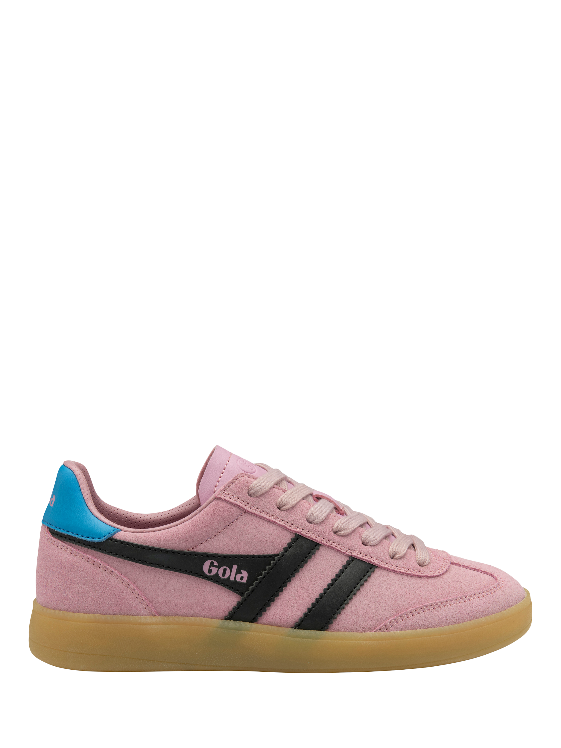 Product image 1 of 5, which shows Gola Classics Viper Suede Trainers, Pink/Multi, 3