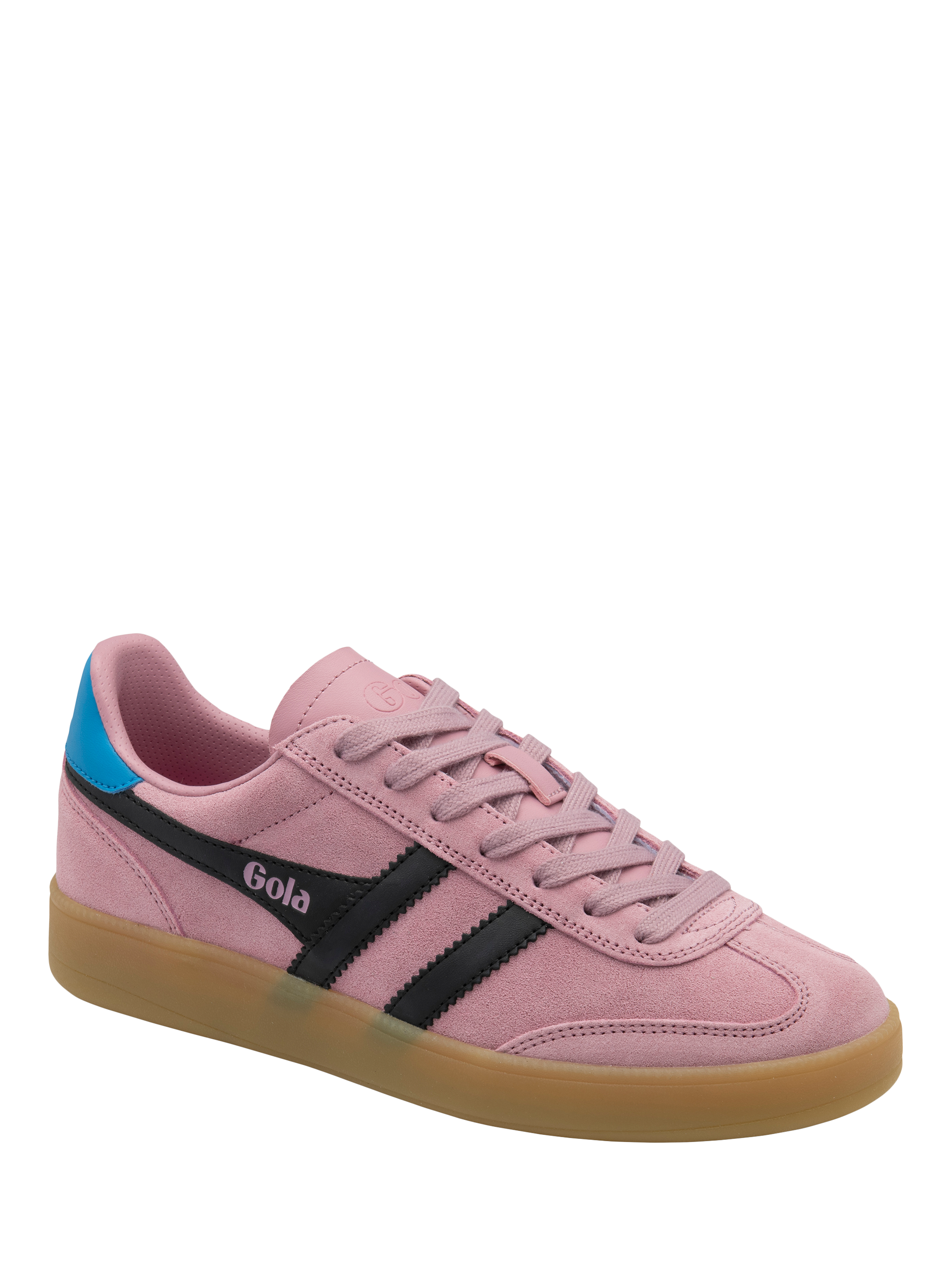 Product image 2 of 5, which shows Gola Classics Viper Suede Trainers, Pink/Multi, 3