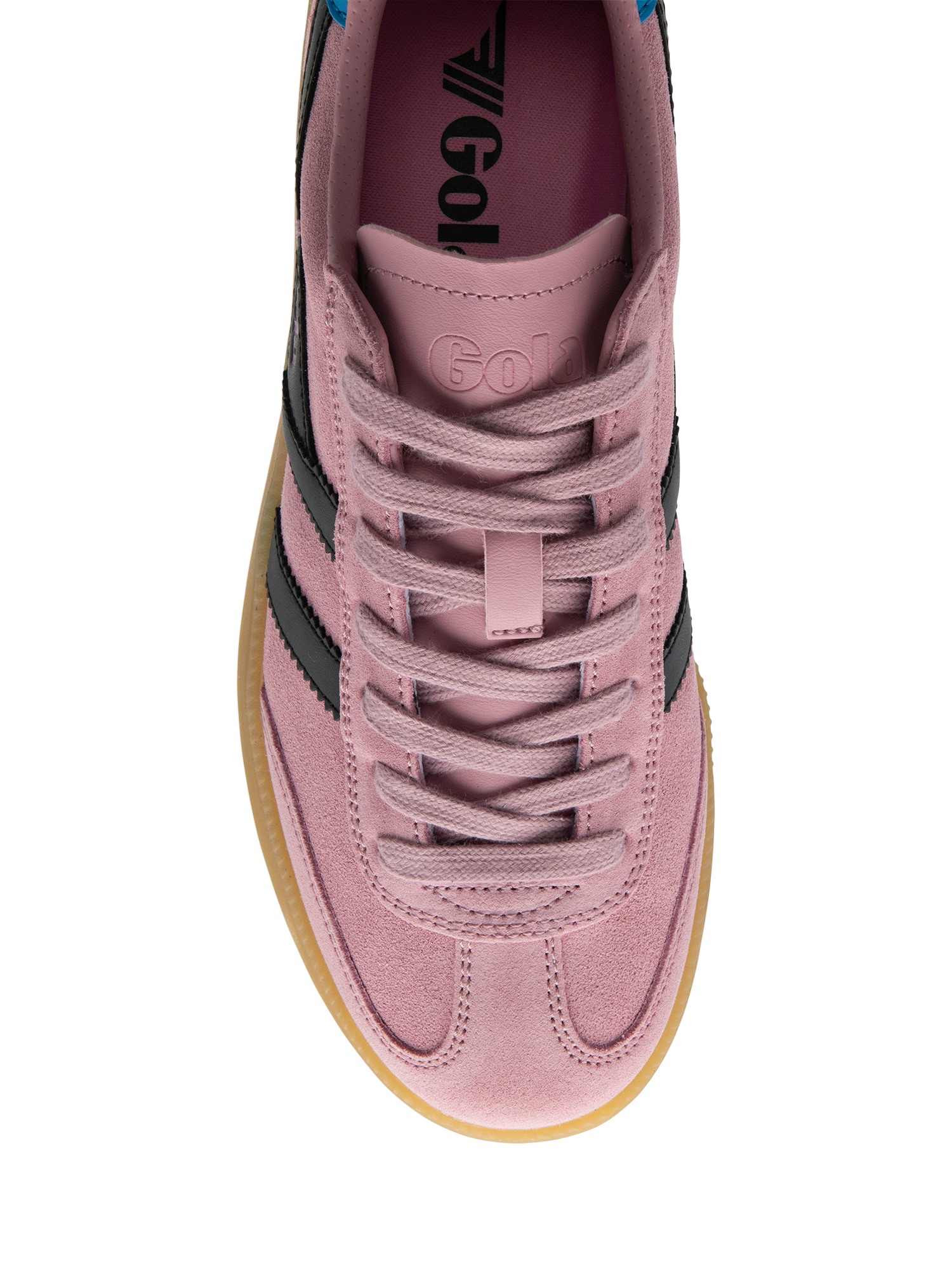 Product image 5 of 5, which shows Gola Classics Viper Suede Trainers, Pink/Multi, 3