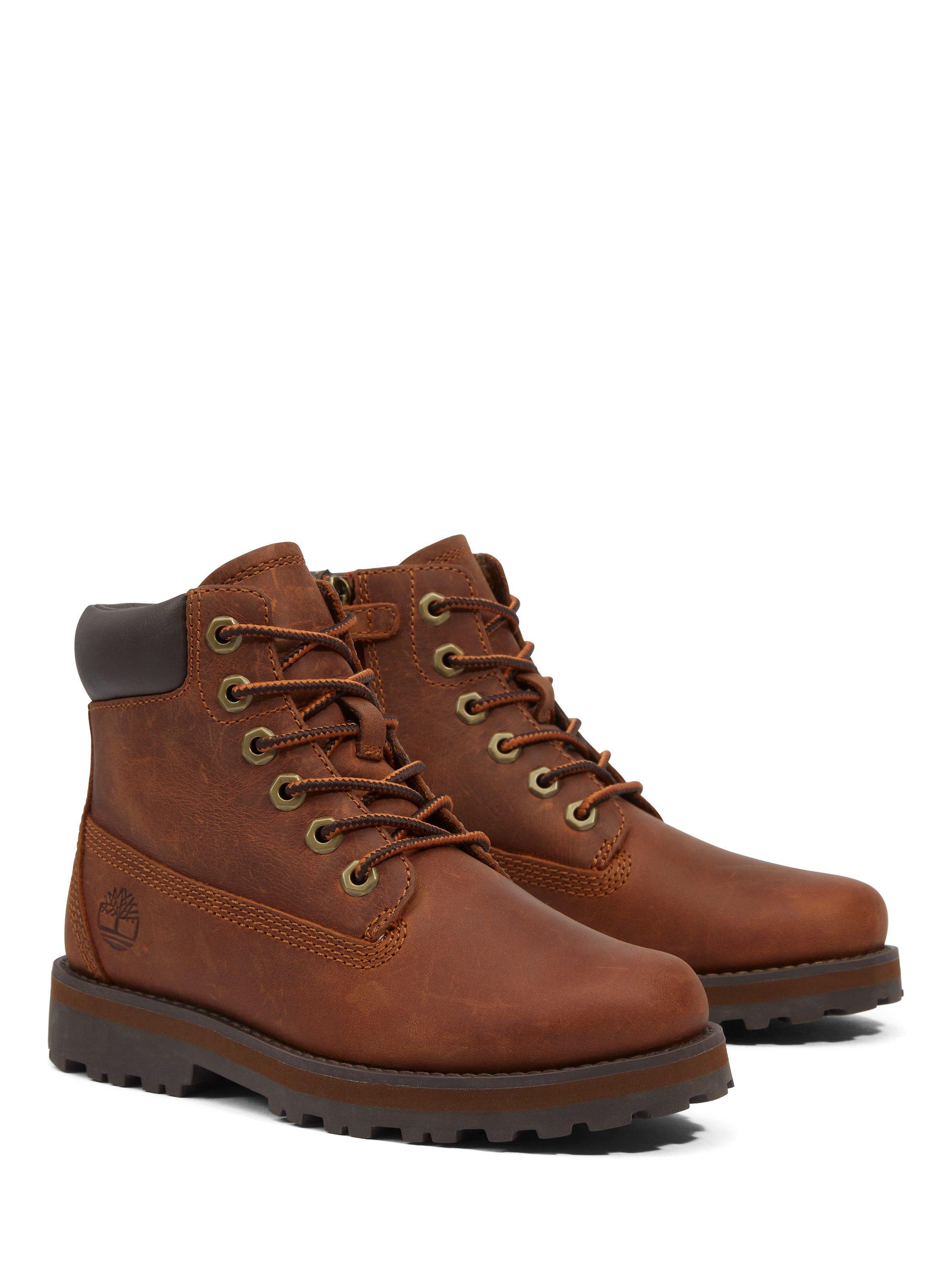 Product image 2 of 5, which shows Timberland Kids' Courma Leather Lace Up Boots, Medium Brown, EU32