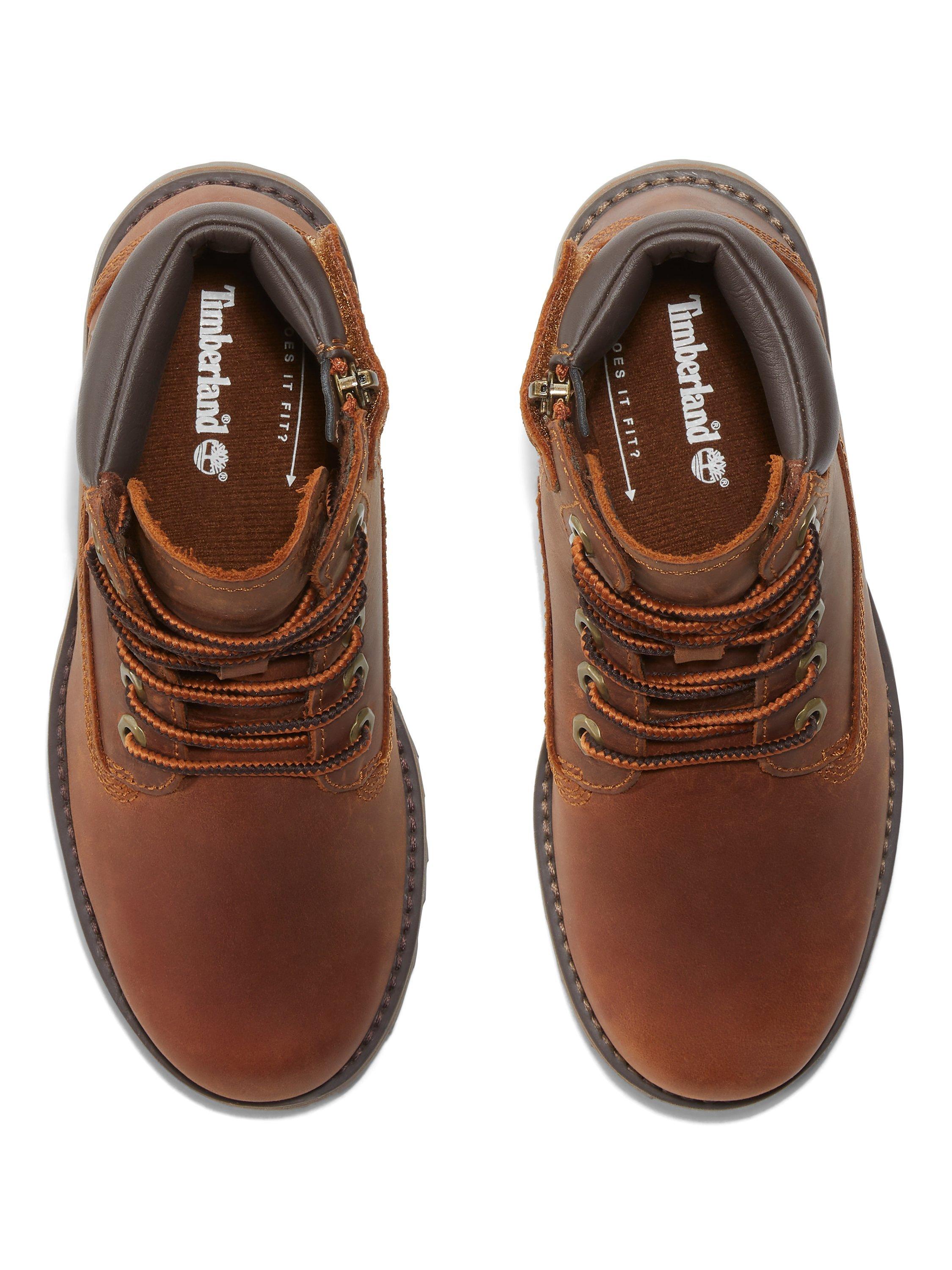 Product image 3 of 5, which shows Timberland Kids' Courma Leather Lace Up Boots, Medium Brown, EU32