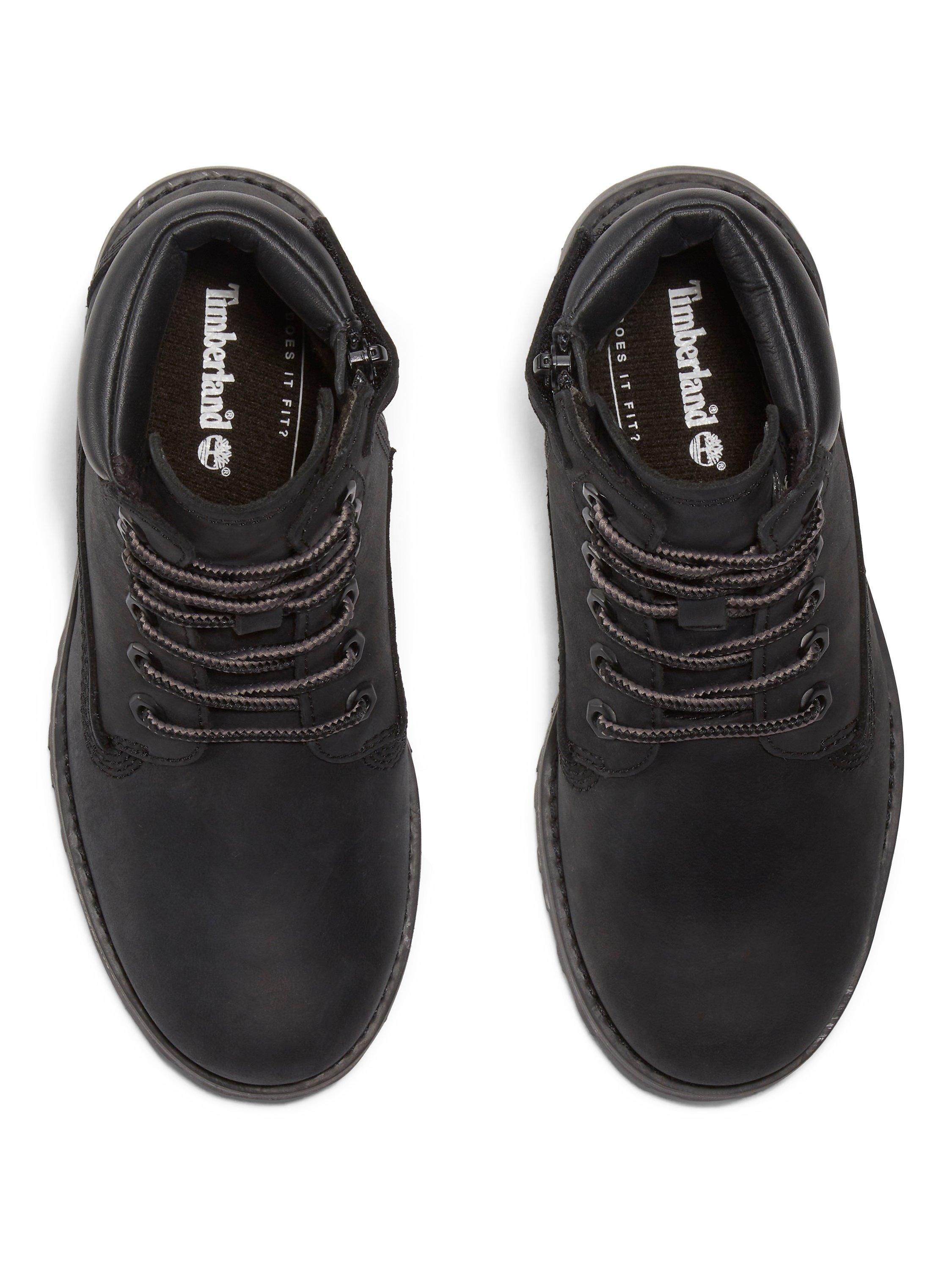 Product image 6 of 8, which shows Timberland Kids' Courma Leather Lace Up Boots, Black, EU32