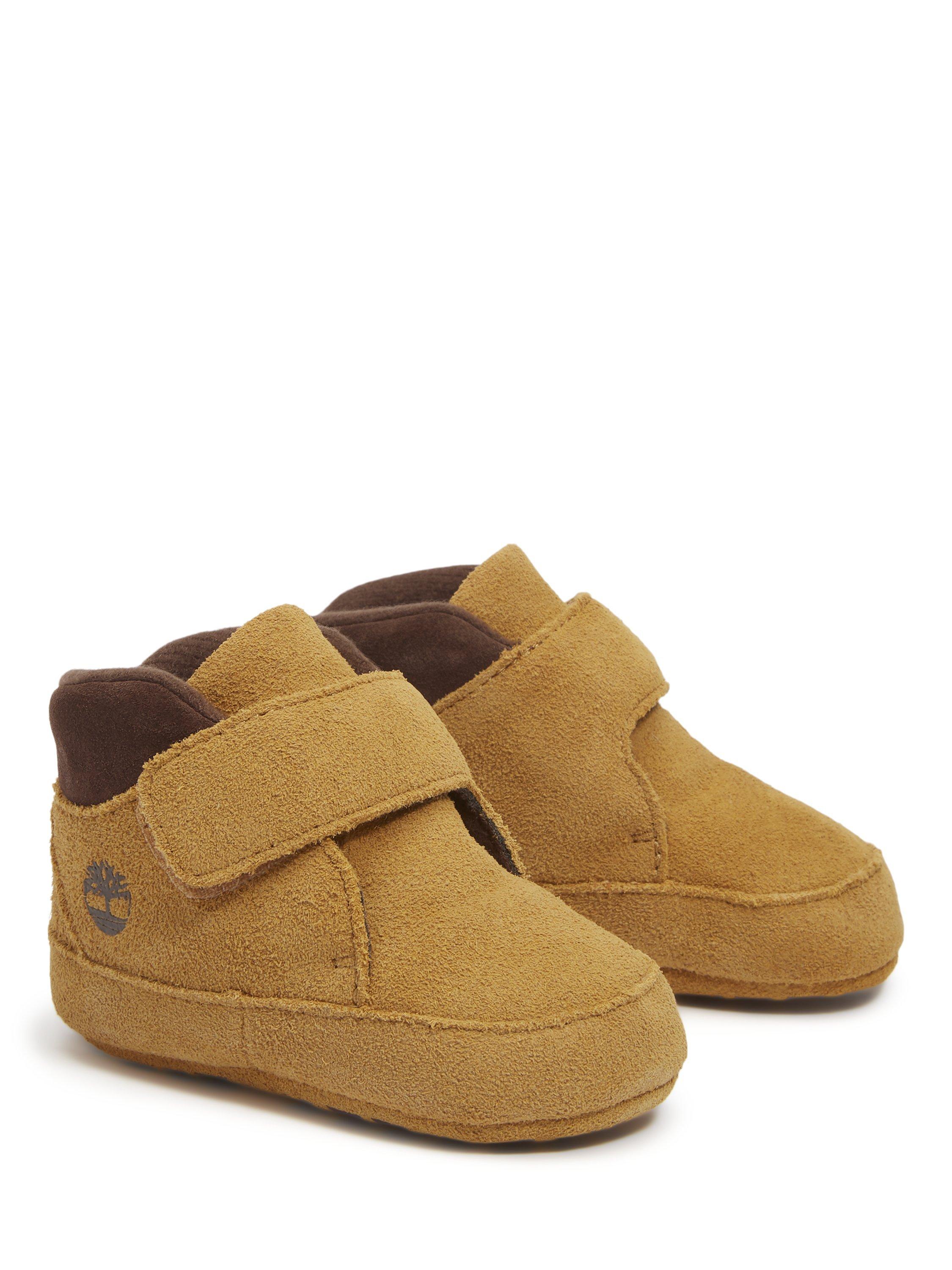 Product image 2 of 6, which shows Timberland Kids' Suede Crib Booties, Wheat, EU16