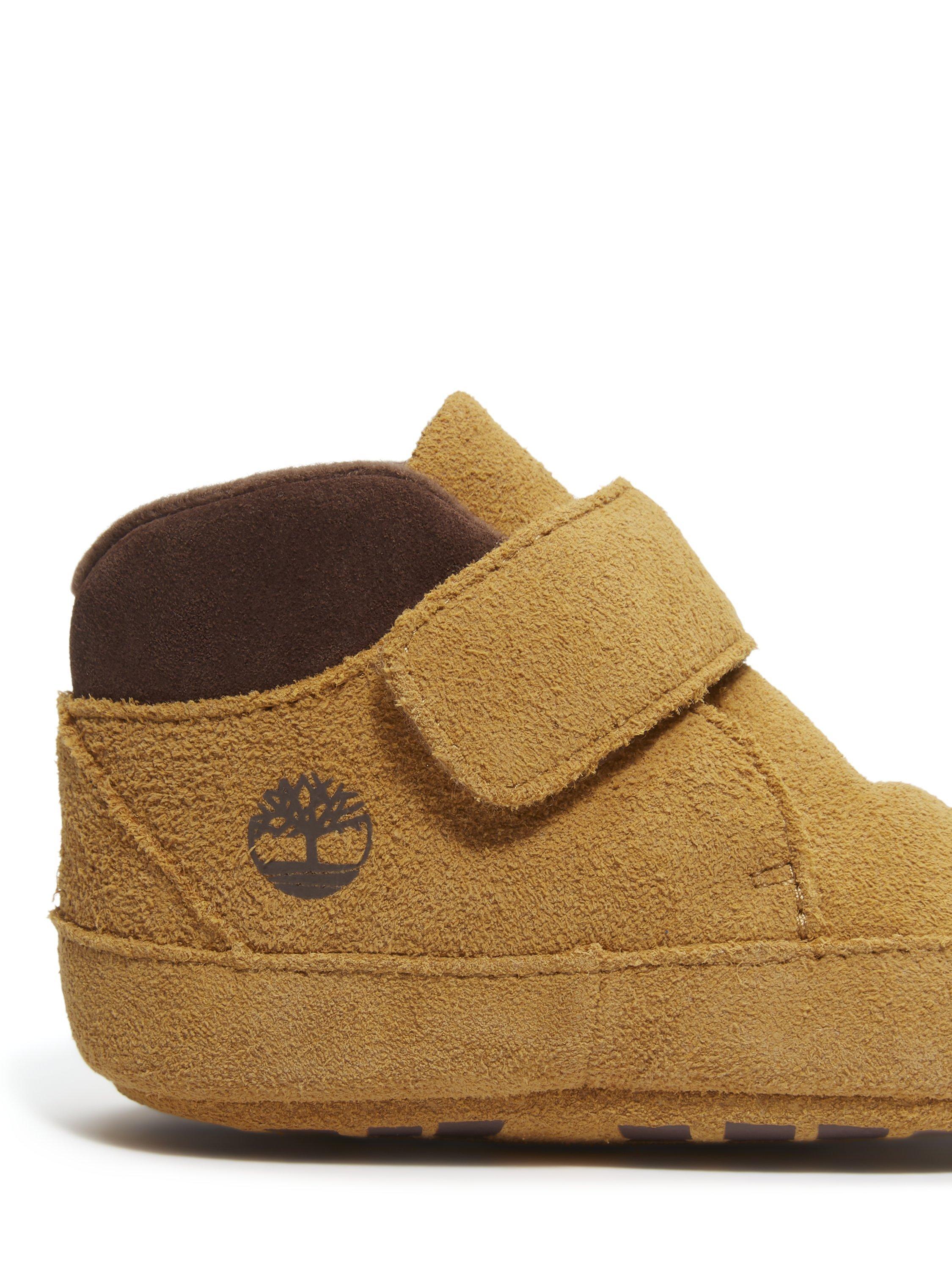 Product image 3 of 6, which shows Timberland Kids' Suede Crib Booties, Wheat, EU16