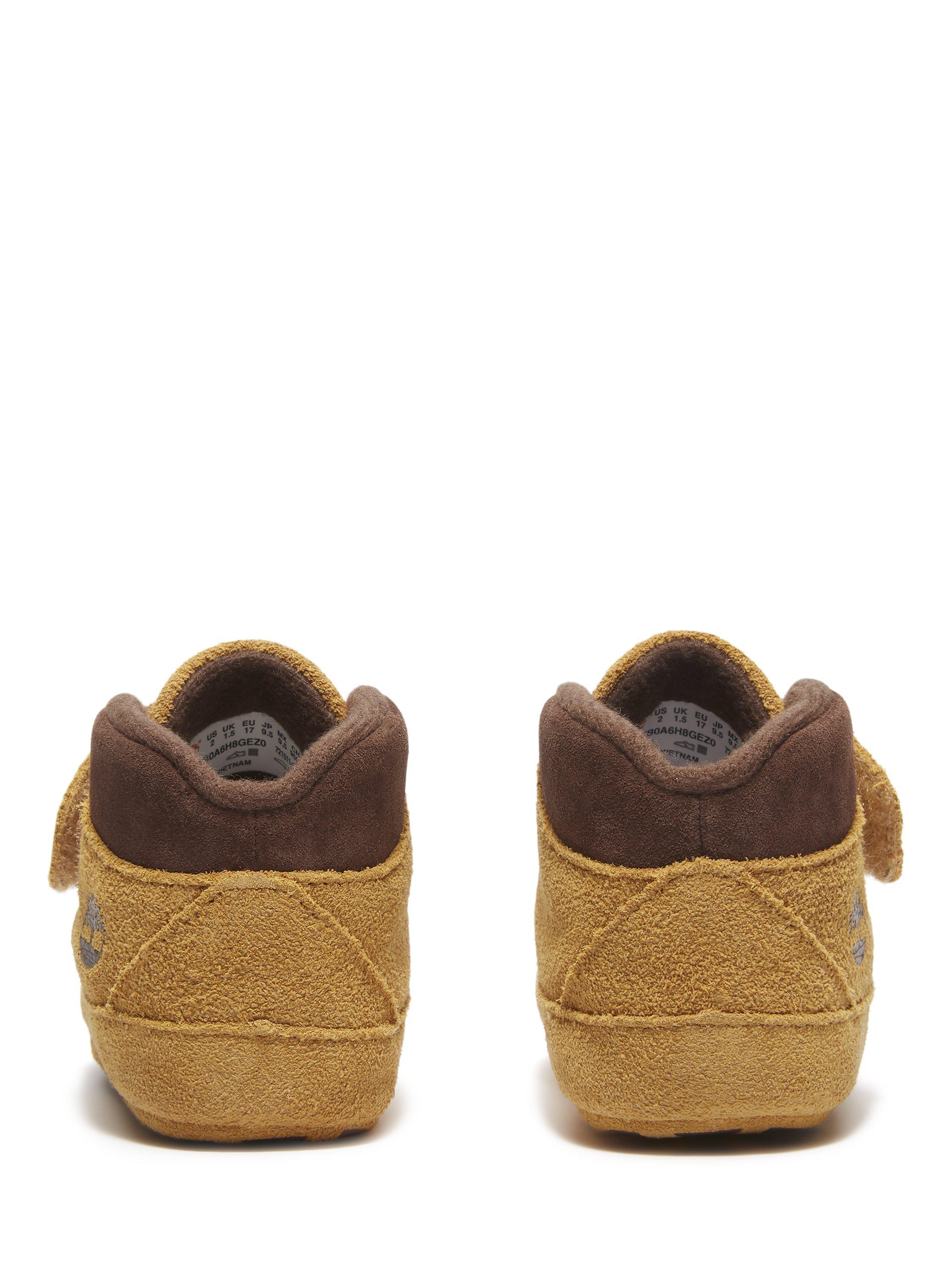 Product image 5 of 6, which shows Timberland Kids' Suede Crib Booties, Wheat, EU16