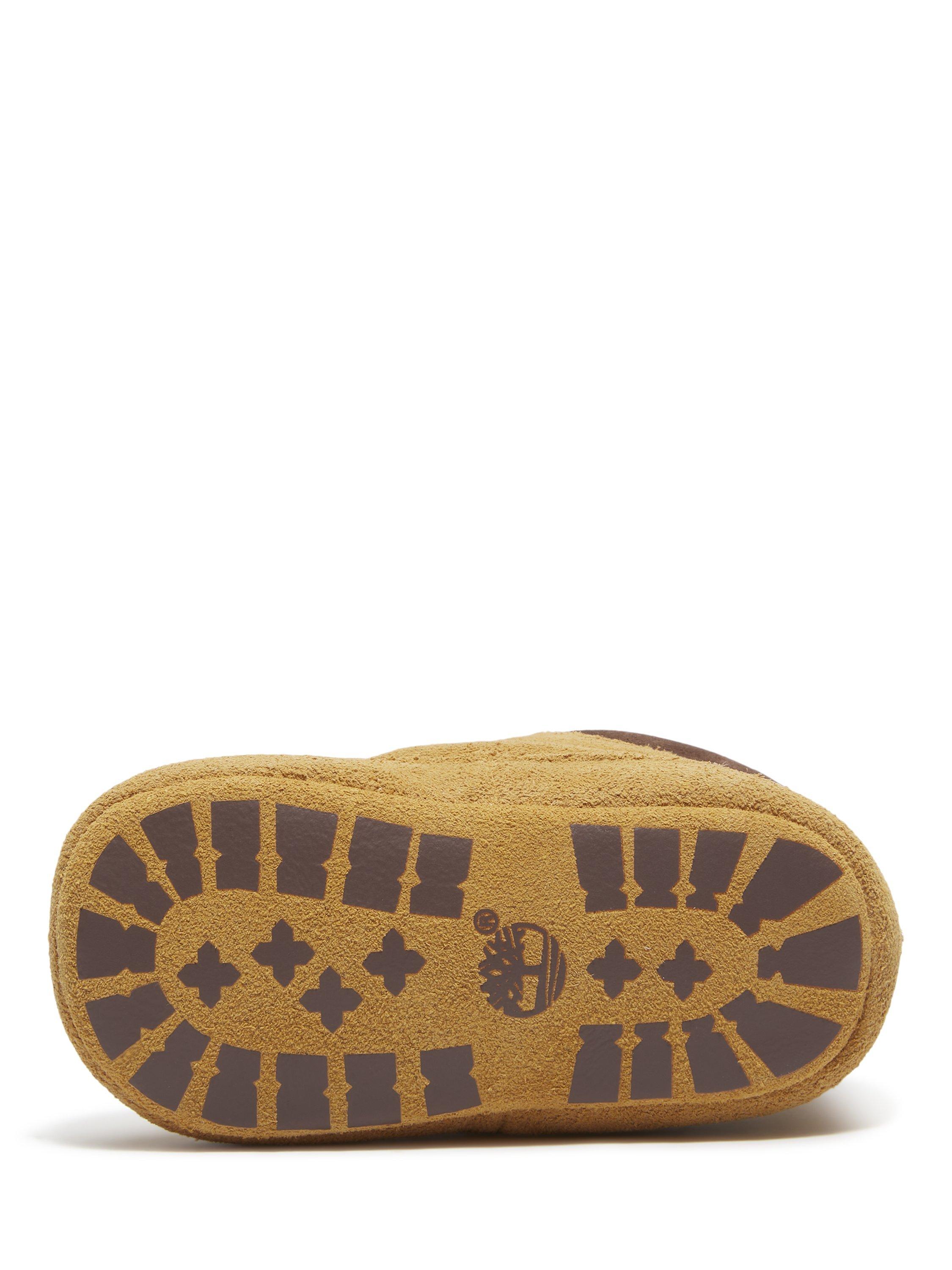 Product image 6 of 6, which shows Timberland Kids' Suede Crib Booties, Wheat, EU16