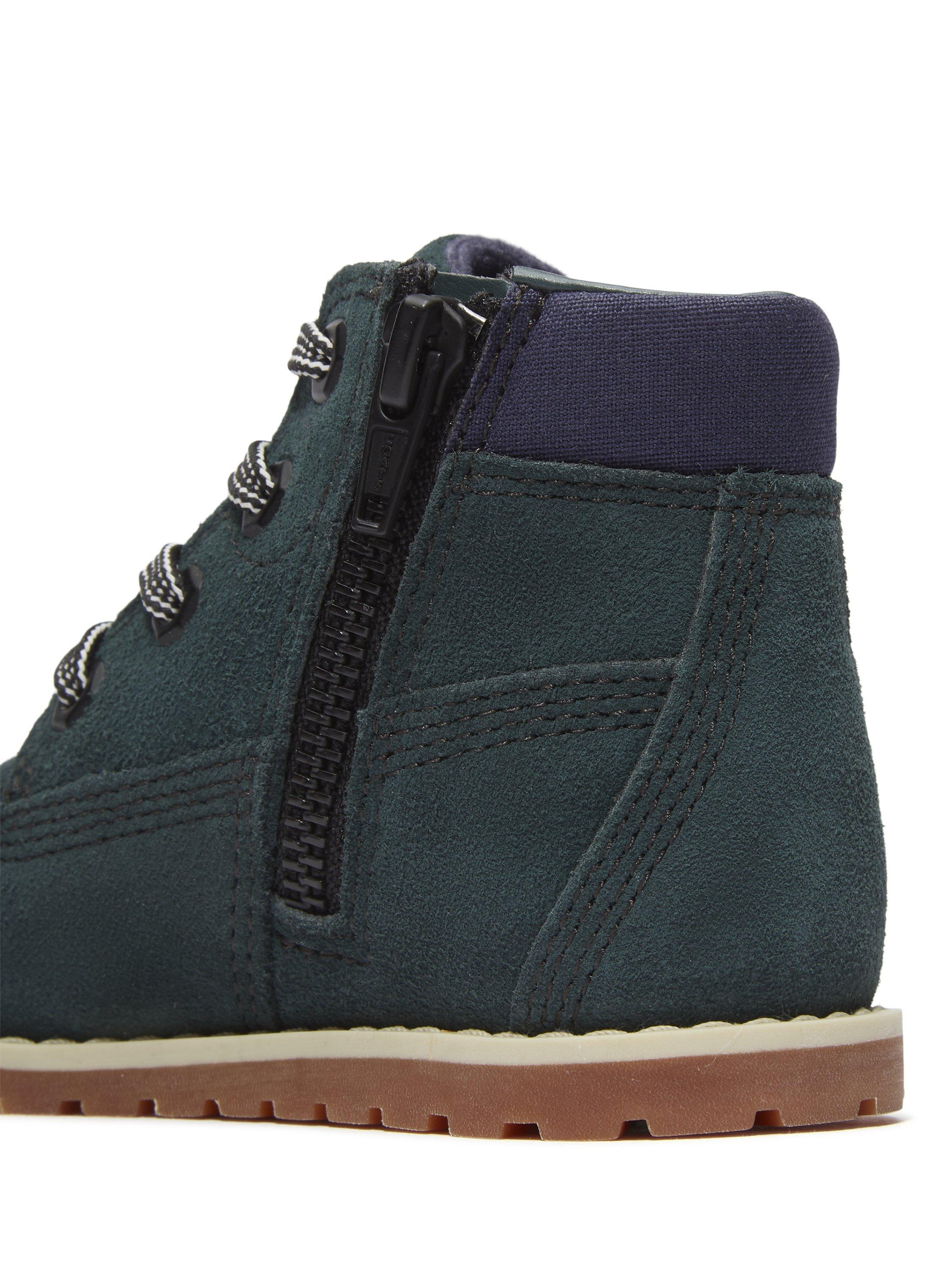 Timberland Kids' Pokey Pine Suede Boots, Dark Green