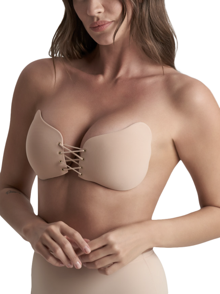 Bye Bra Lace-It Adhesive Bra, Beige, Beige