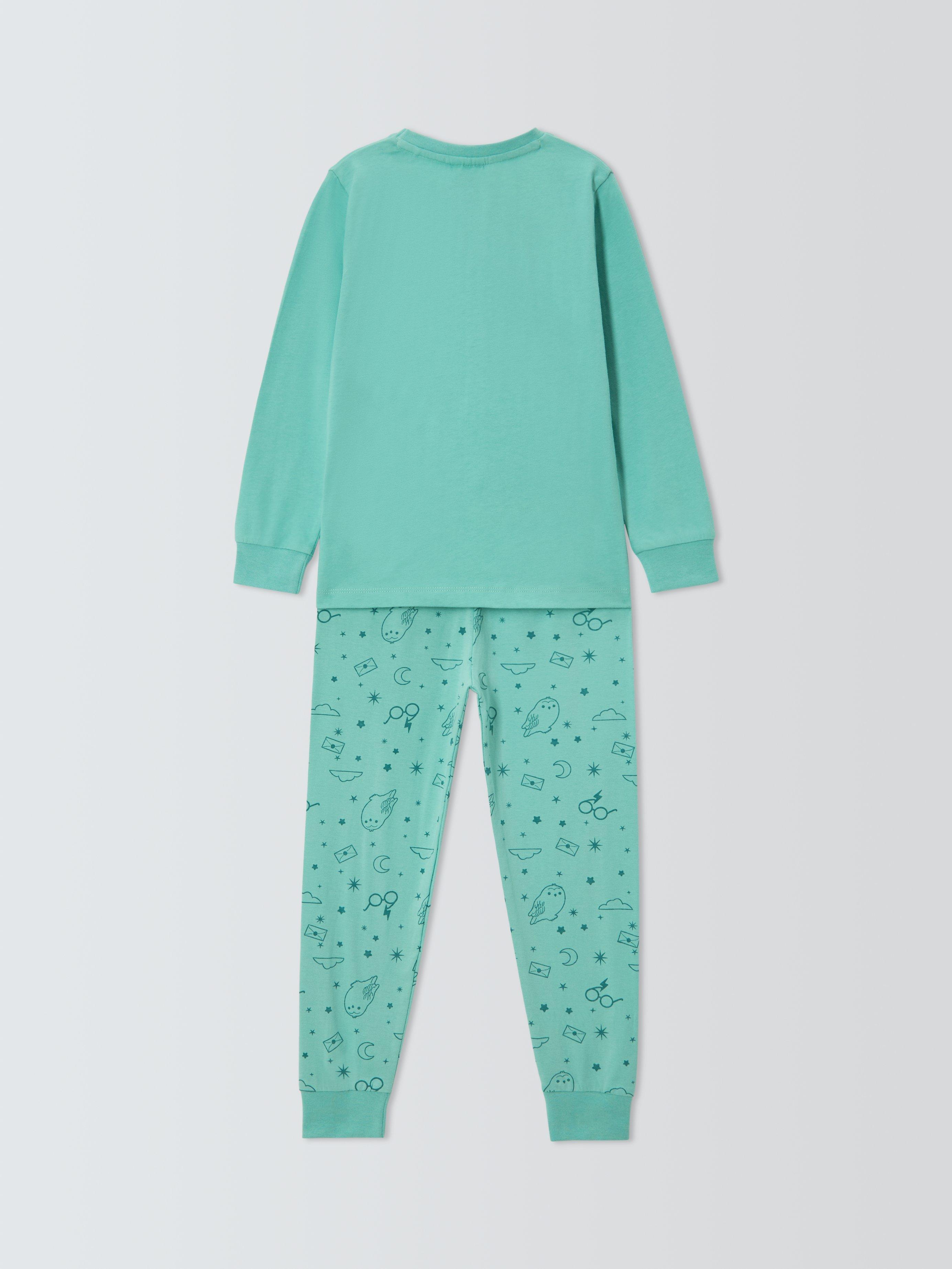 Product image 4 of 6, which shows Brand Threads Kids' Harry Potter Cotton Long Sleeved Pyjamas, Eggshell Blue, 5-6 years