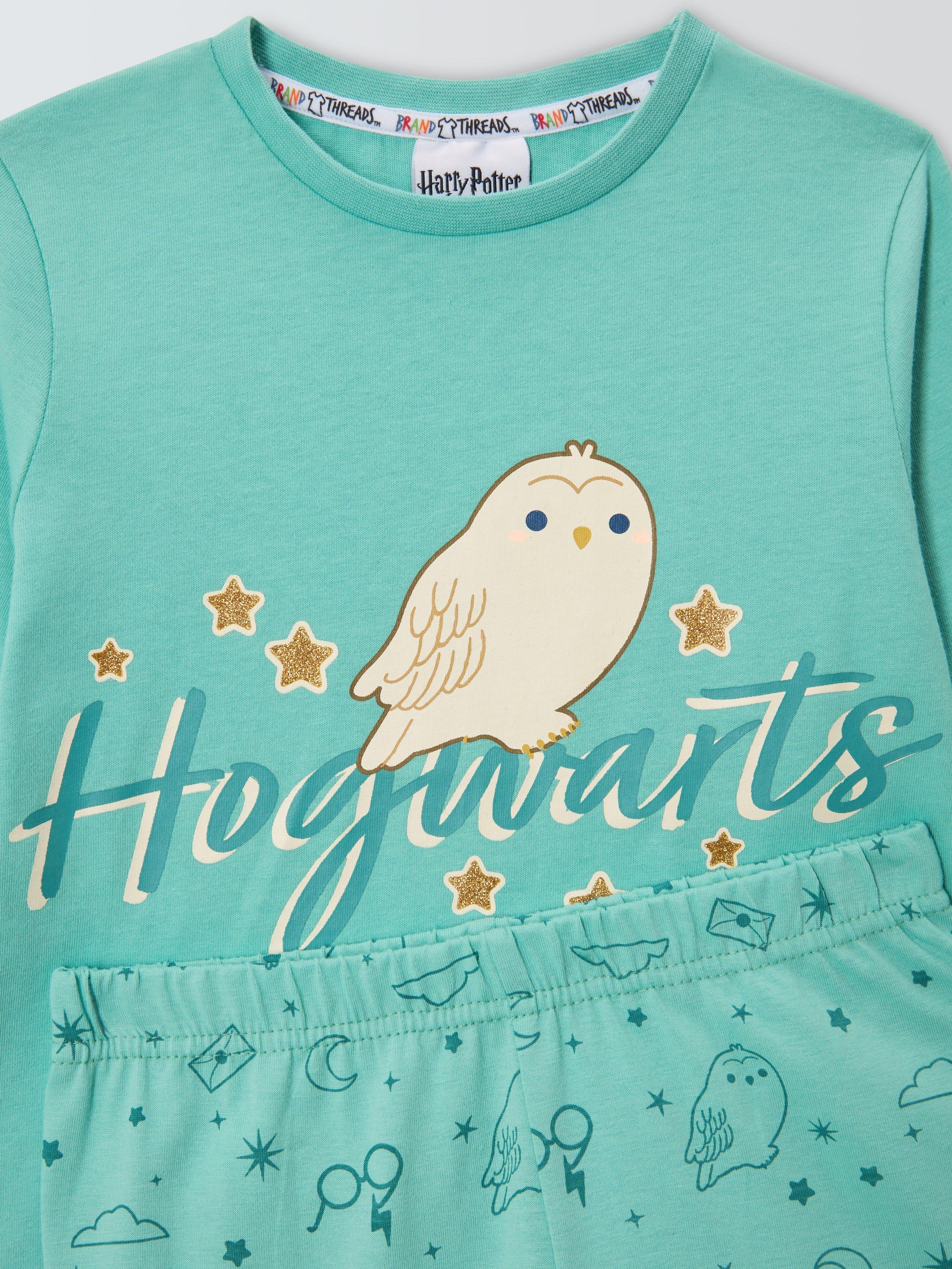 Product image 5 of 6, which shows Brand Threads Kids' Harry Potter Cotton Long Sleeved Pyjamas, Eggshell Blue, 5-6 years