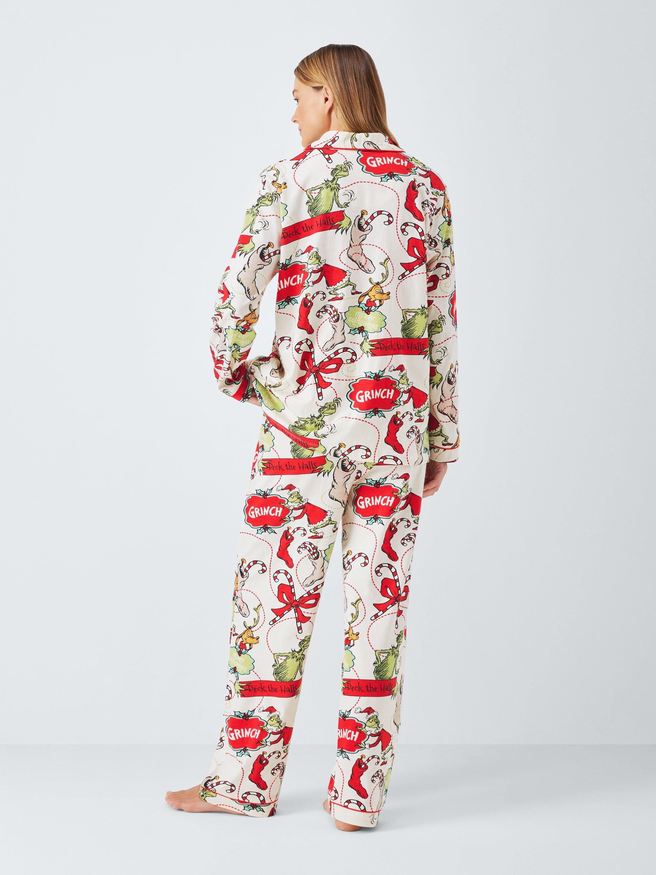 Product image 4 of 8, which shows Brand Threads Women's Grinch Xmas Family Pyjamas, Multi, XL
