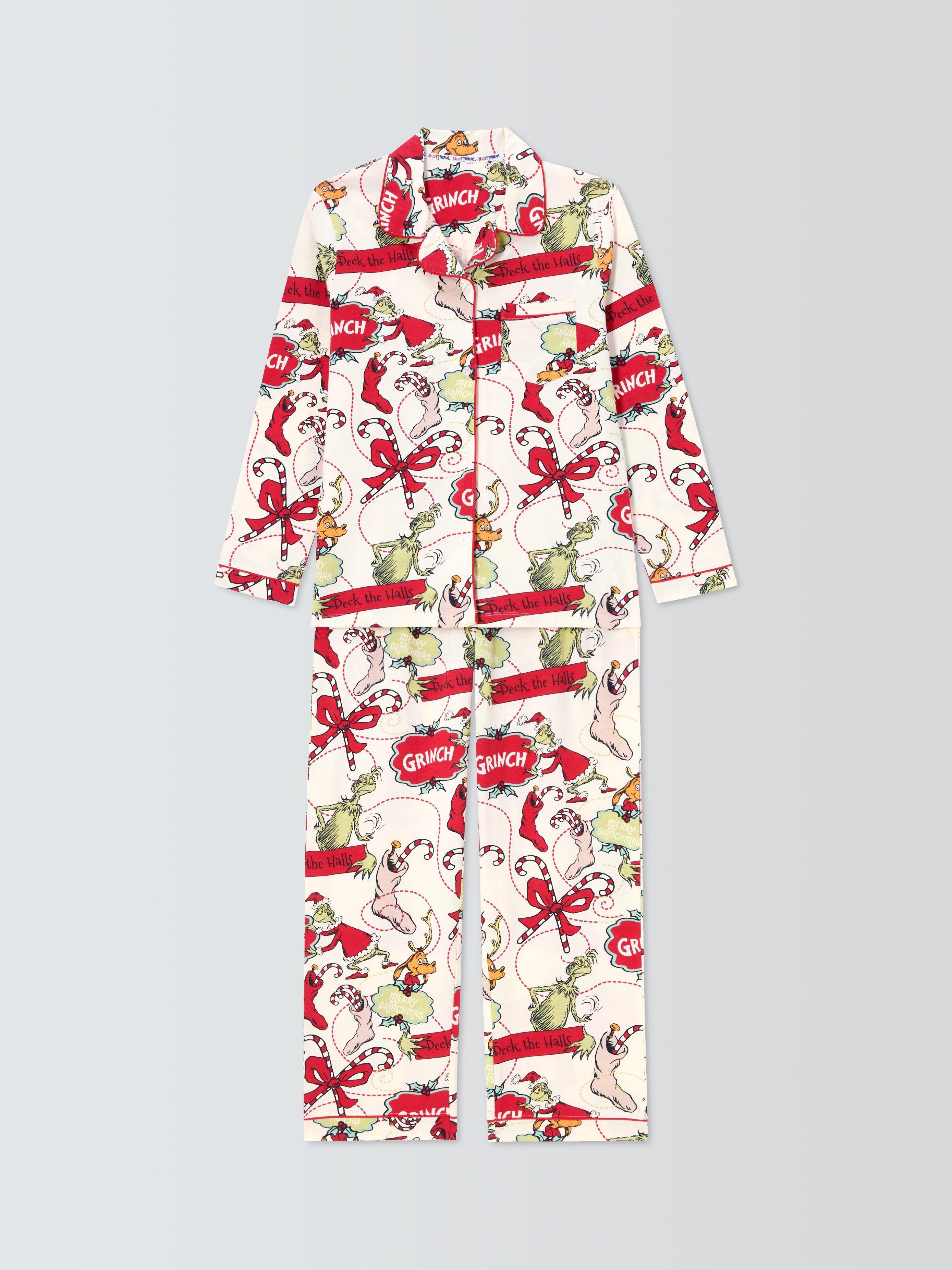 Product image 6 of 8, which shows Brand Threads Women's Grinch Xmas Family Pyjamas, Multi, XL