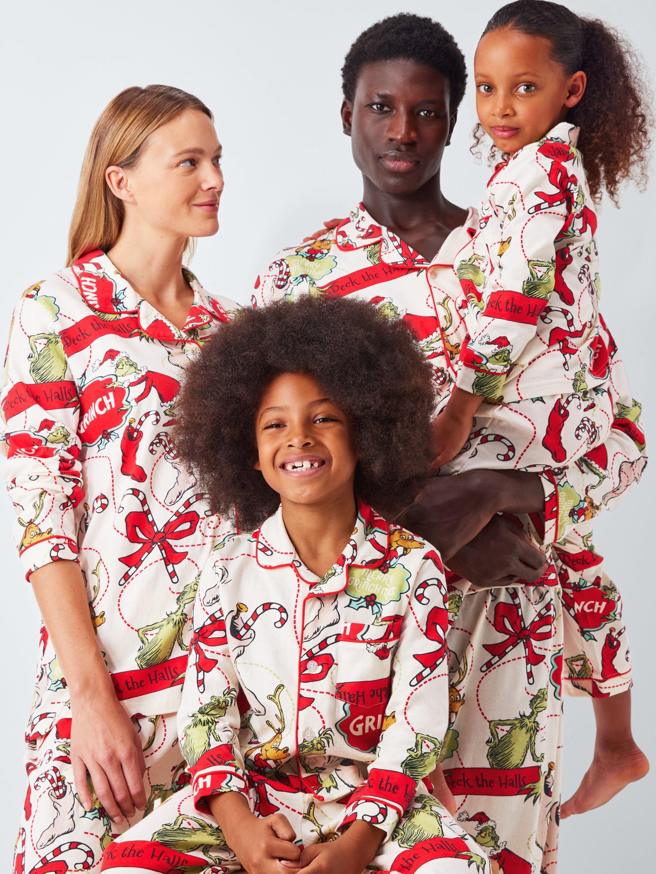 Product image 3 of 8, which shows Brand Threads Women's Grinch Xmas Family Pyjamas, Multi, XL