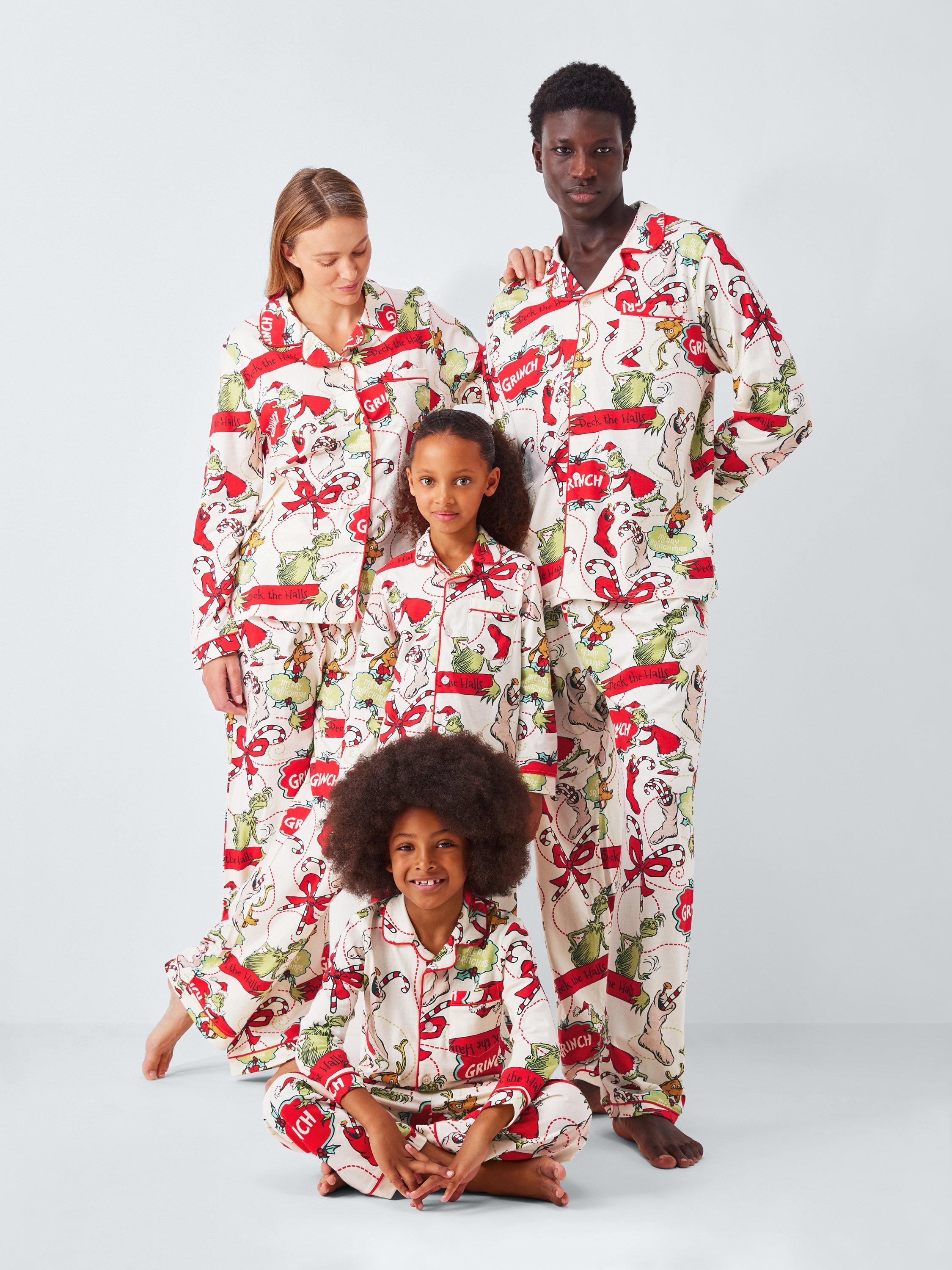 Product image 3 of 7, which shows Brand Threads Men's Grinch Xmas Family Pyjamas, Multi, M