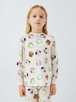 Brand Threads Kids' Fleece Squishmallows Pyjamas, Gardenia
