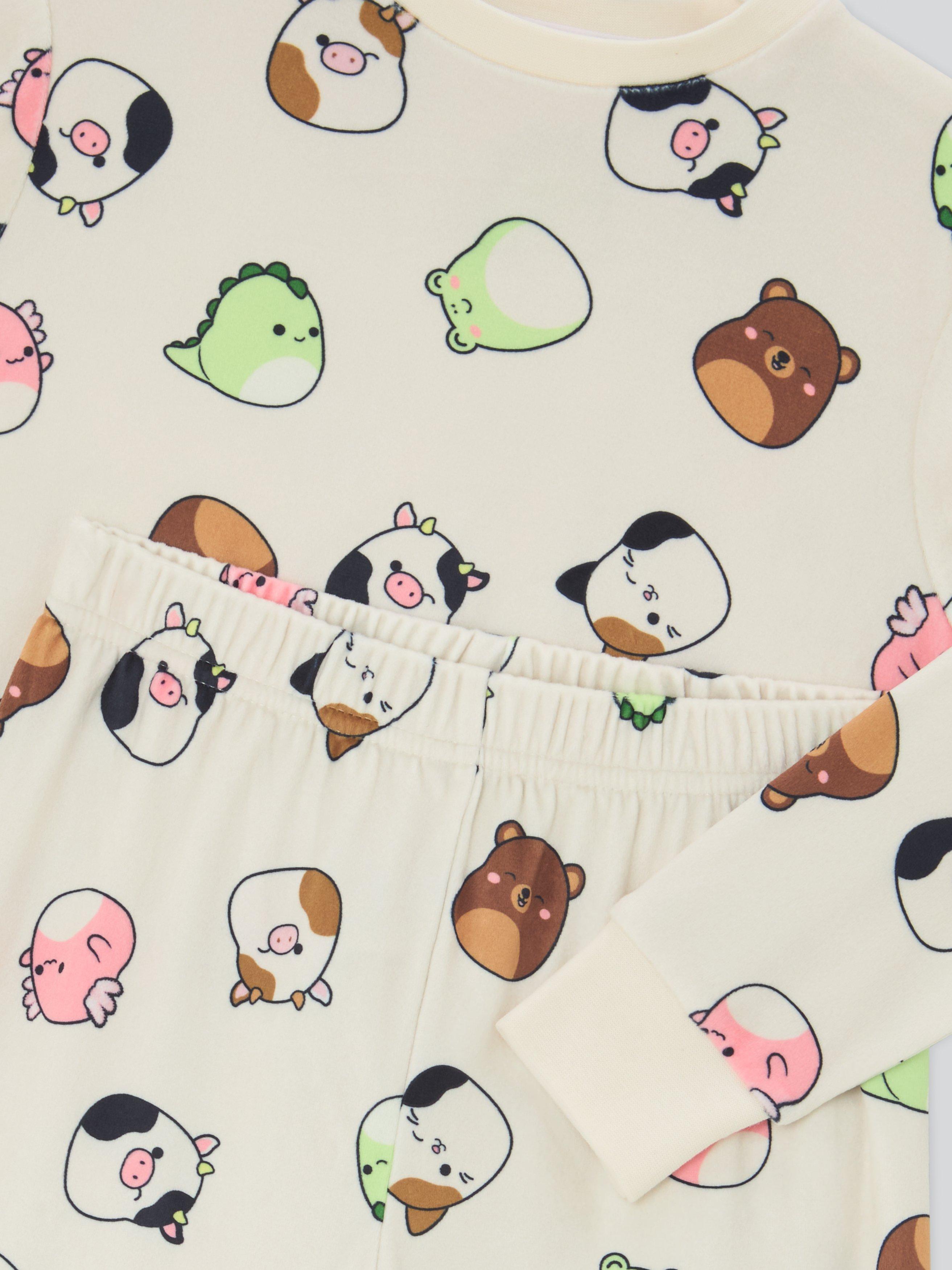 Product image 5 of 7, which shows Brand Threads Kids' Fleece Squishmallows Pyjamas, Gardenia, 4-5 years