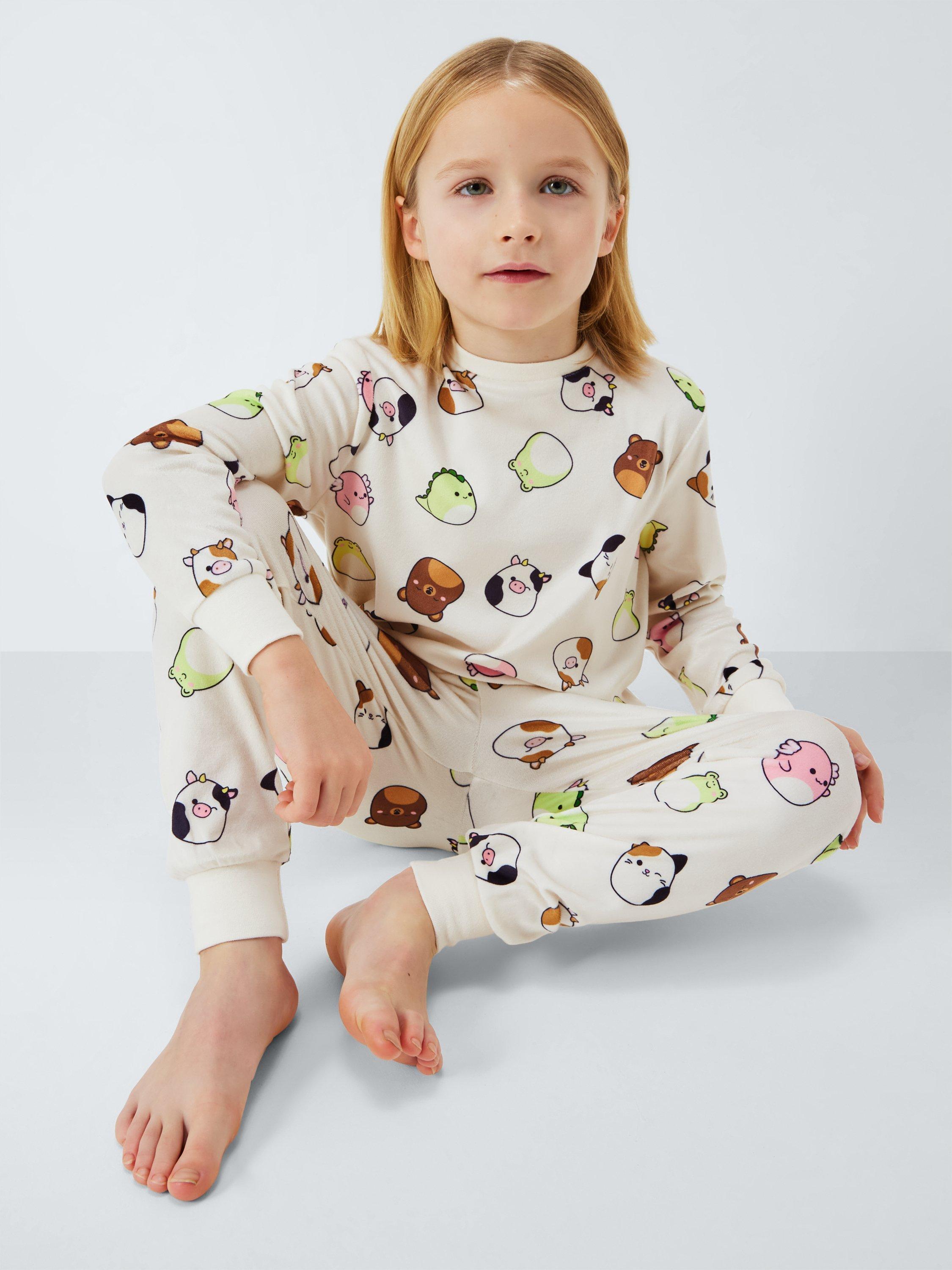 Product image 7 of 7, which shows Brand Threads Kids' Fleece Squishmallows Pyjamas, Gardenia, 4-5 years